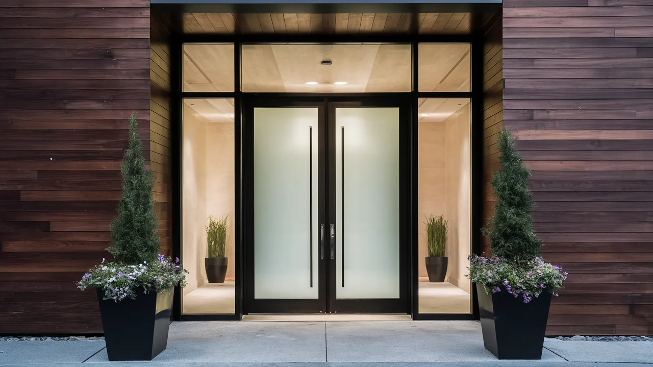 Balancing Privacy and Light with Frosted Glass Front Doors