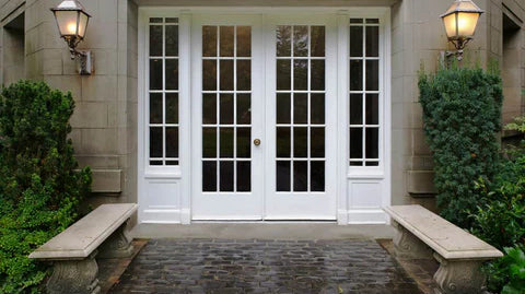 Creating a Grand Entrance: Large Wood Front Doors with Glass Panels