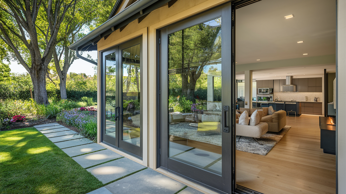 patio door with outside view