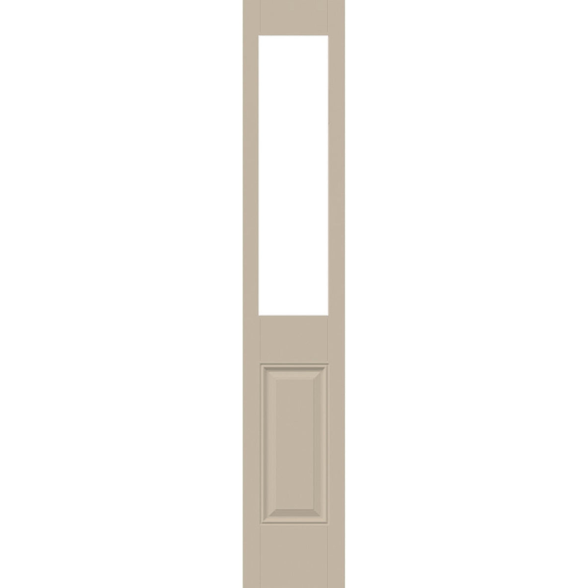 Fiberglass Sidelite Panel (Half Lite), Tan Woodgrain