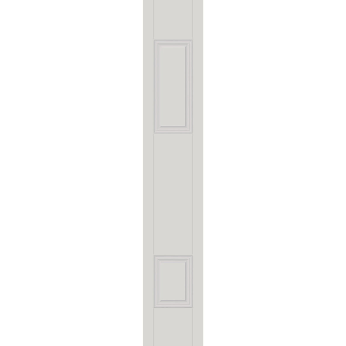 Fiberglass 2 panel sidelite, White Satin Smooth, flipped: tall panel up