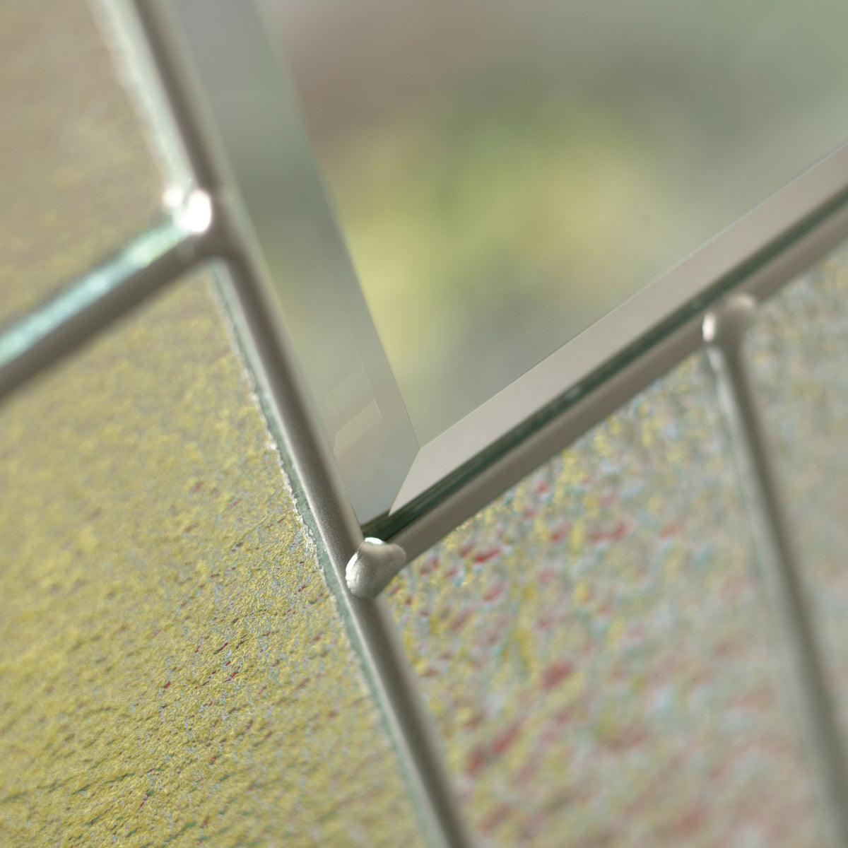 Close-up of Austin glass showing its texture and pattern