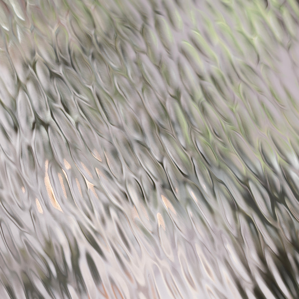 Close-up of Double Waterglass glass showing its texture and pattern