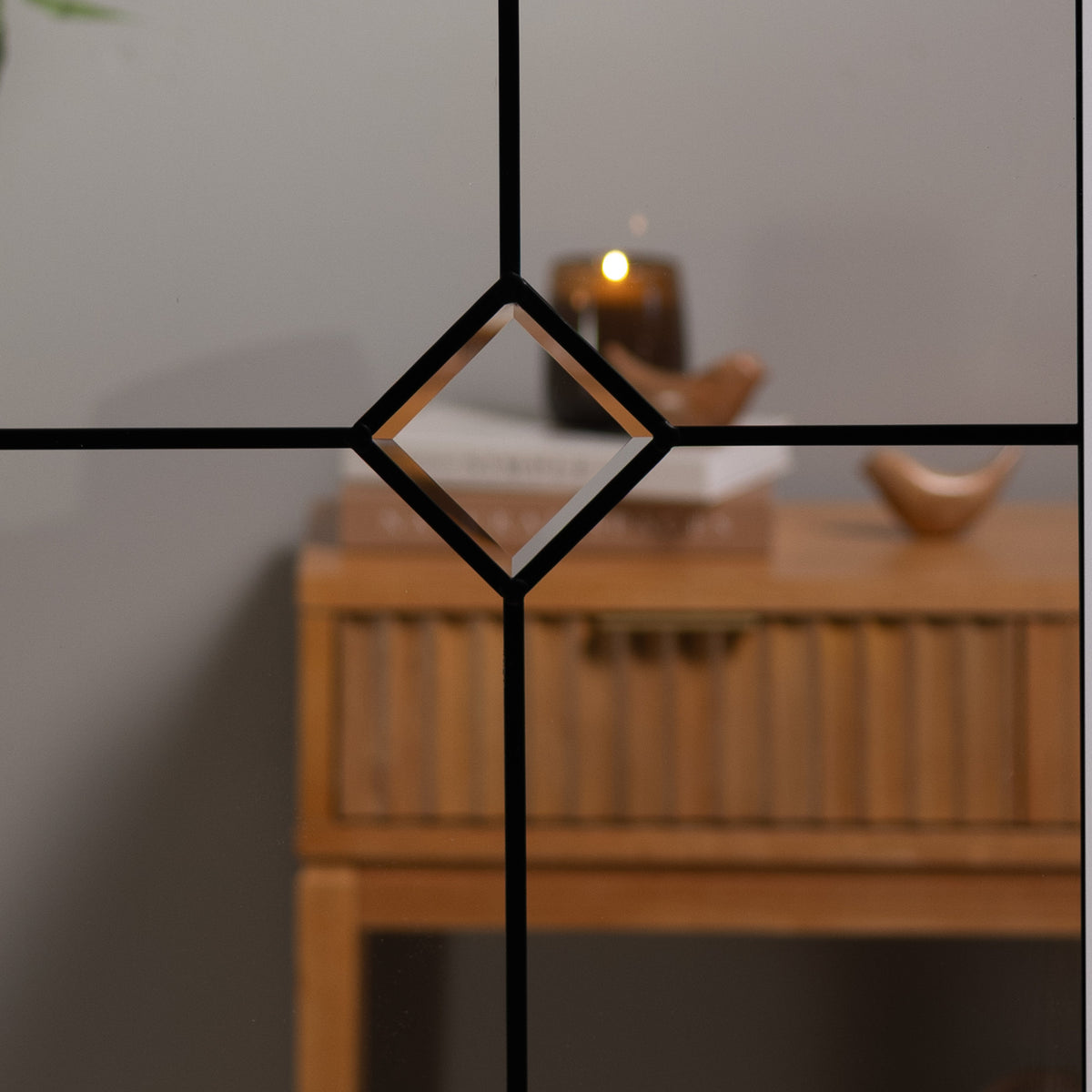 Garrison glass in front of a room, showing how much of the view it hides