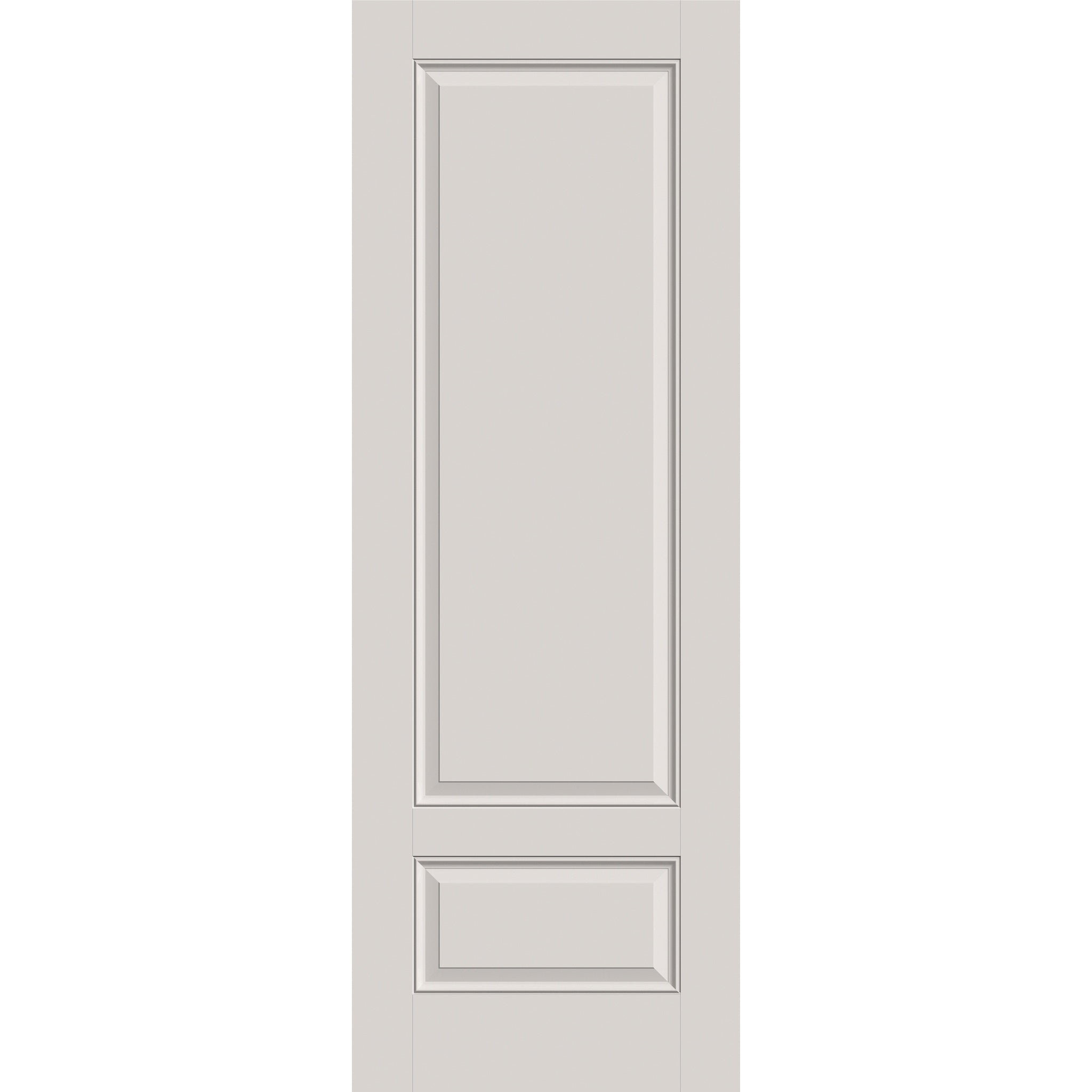 Fiberglass entry door, 2 panel 3/4, 34" x 96", white satin smooth finish