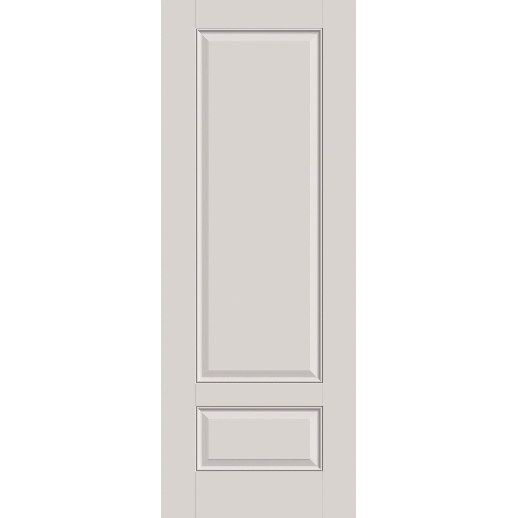 Fiberglass entry door, 2 panel 3/4, 36" x 96", white satin smooth finish