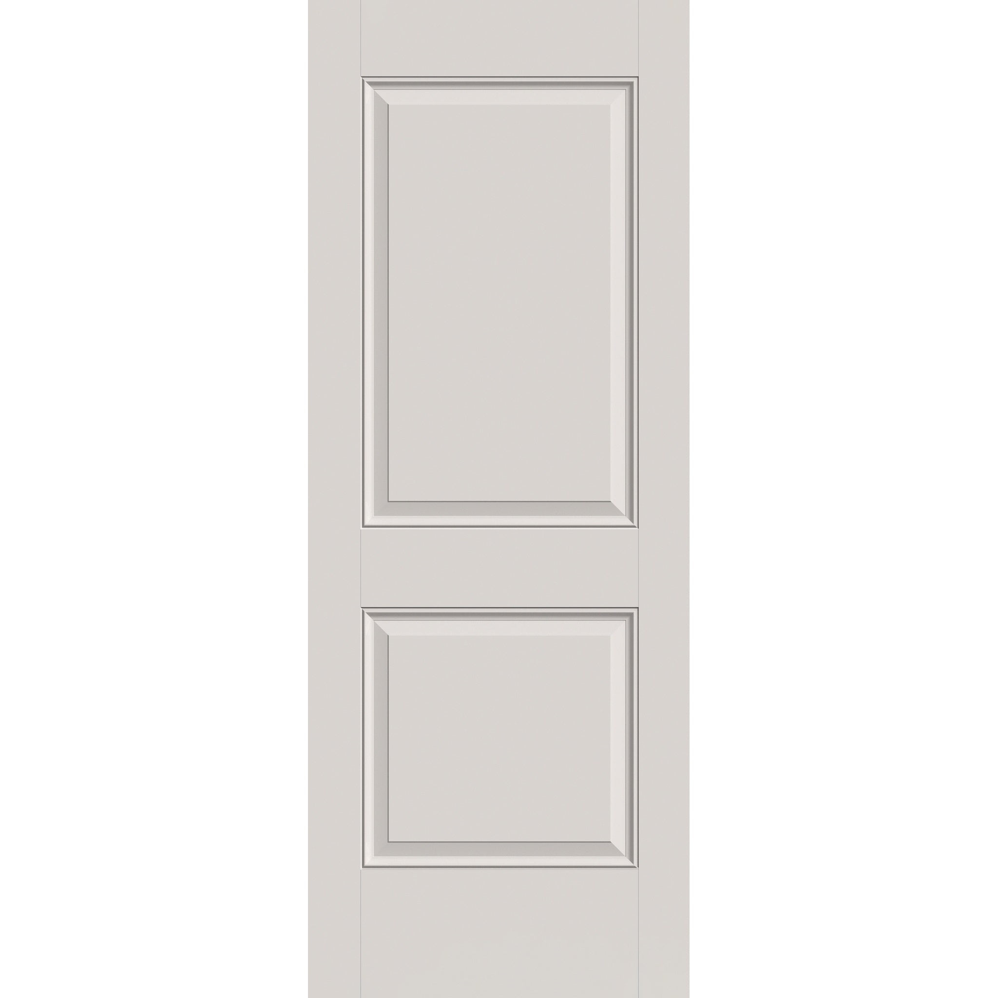 Fiberglass entry door, 2 panel, 32" x 84", white satin smooth finish