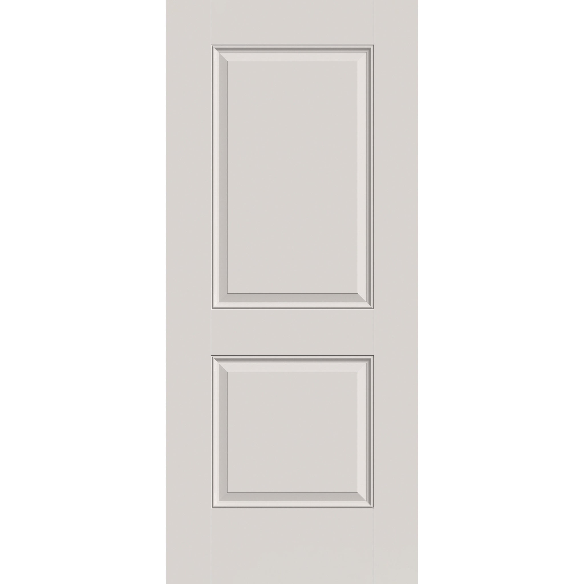 Fiberglass entry door, 2 panel, 36" x 84", white satin smooth finish