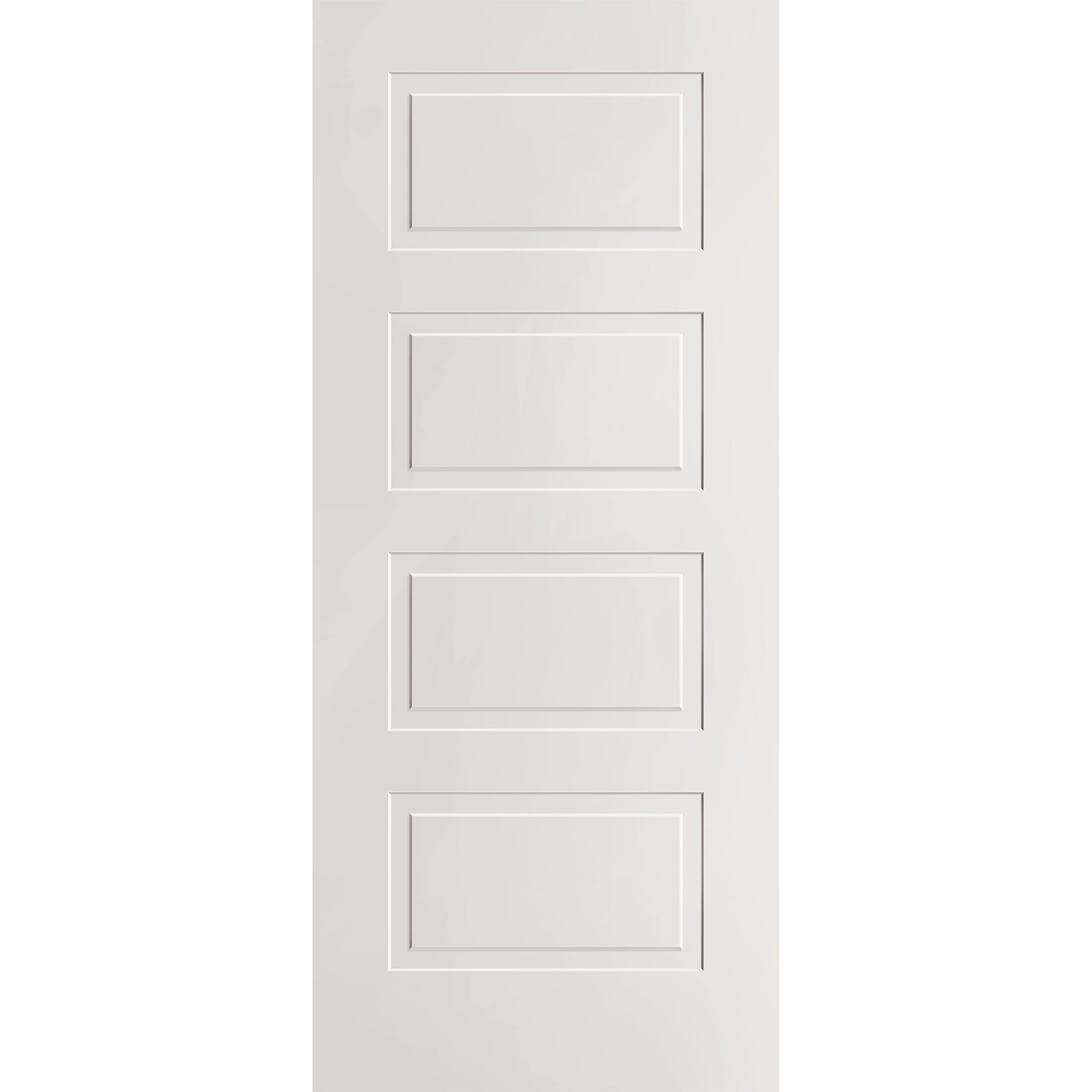 Steel edge entry door, 4 panel urban, 34" x 80", primed white finish