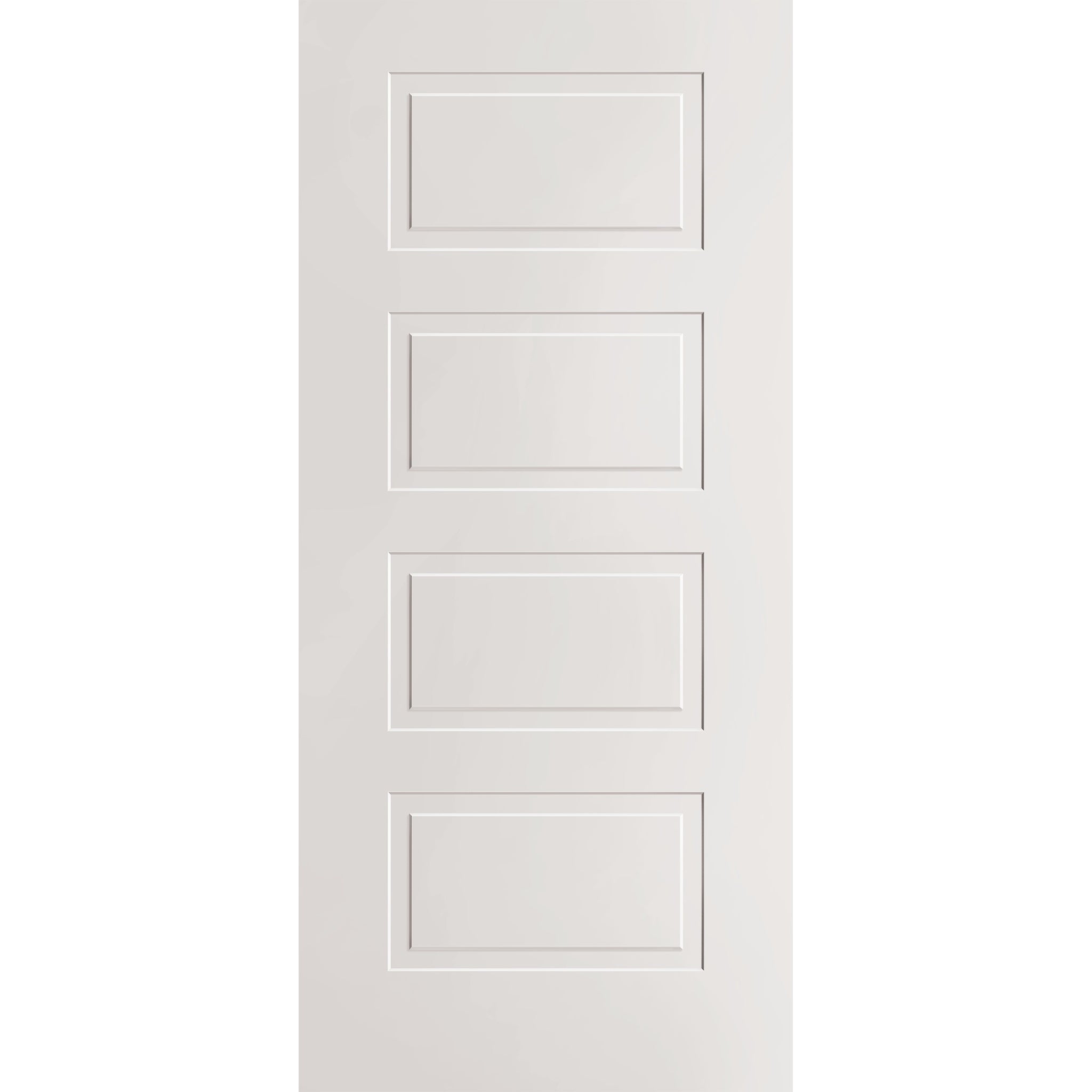 Steel edge entry door, 4 panel urban, 36" x 80", primed white finish