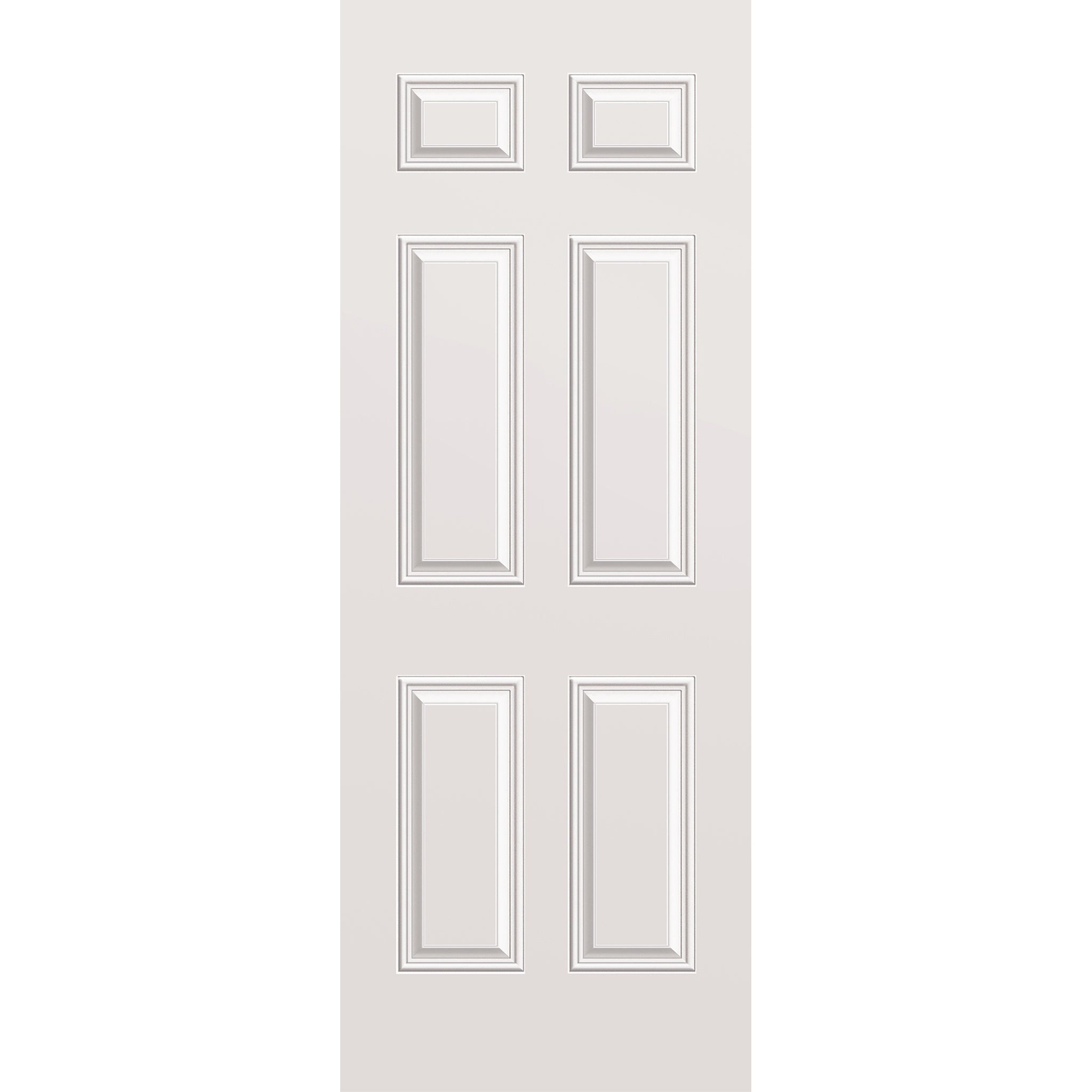 Steel edge entry door, 6 panel, 30" x 80", primed white finish