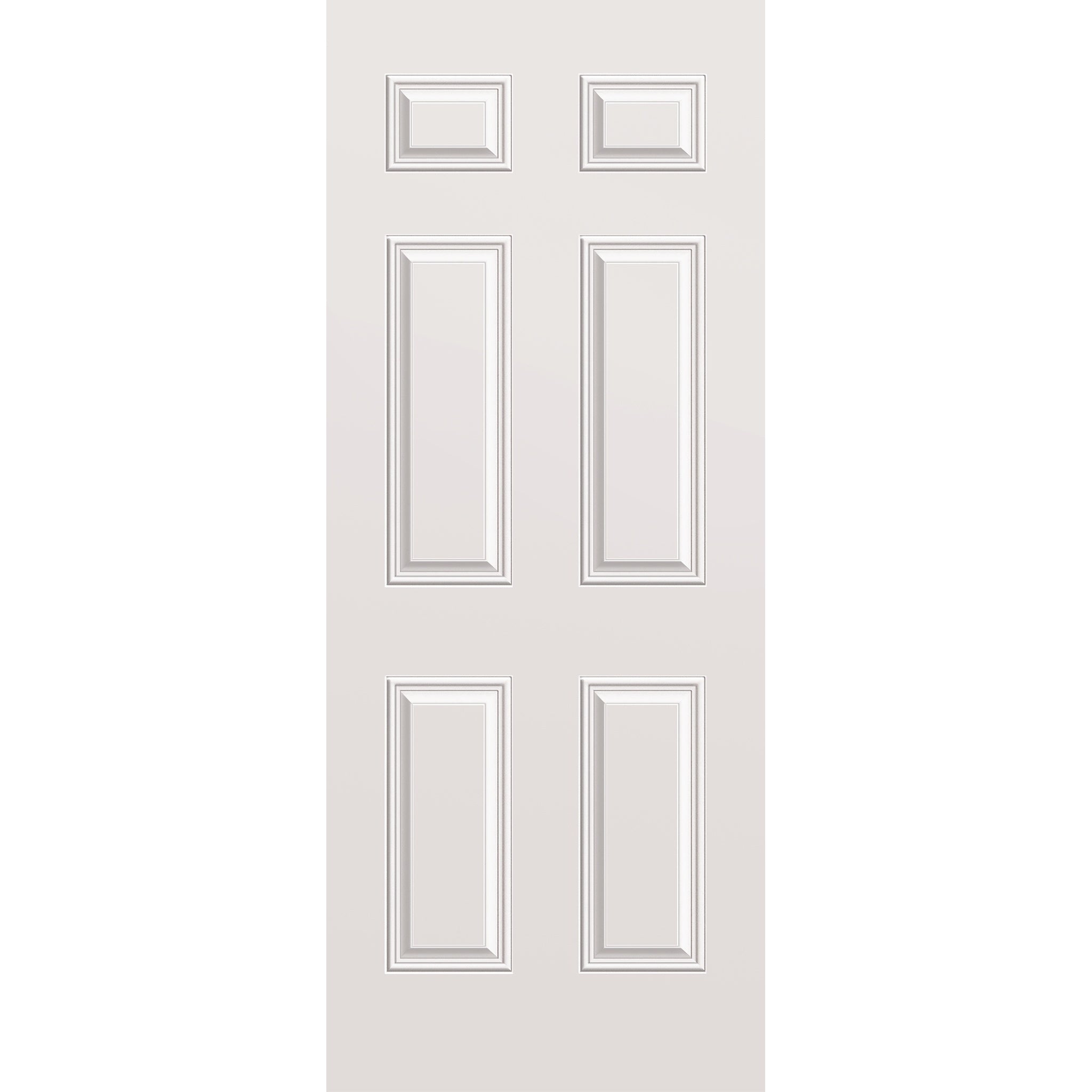 Steel edge entry door, 6 panel, 32" x 80", primed white finish