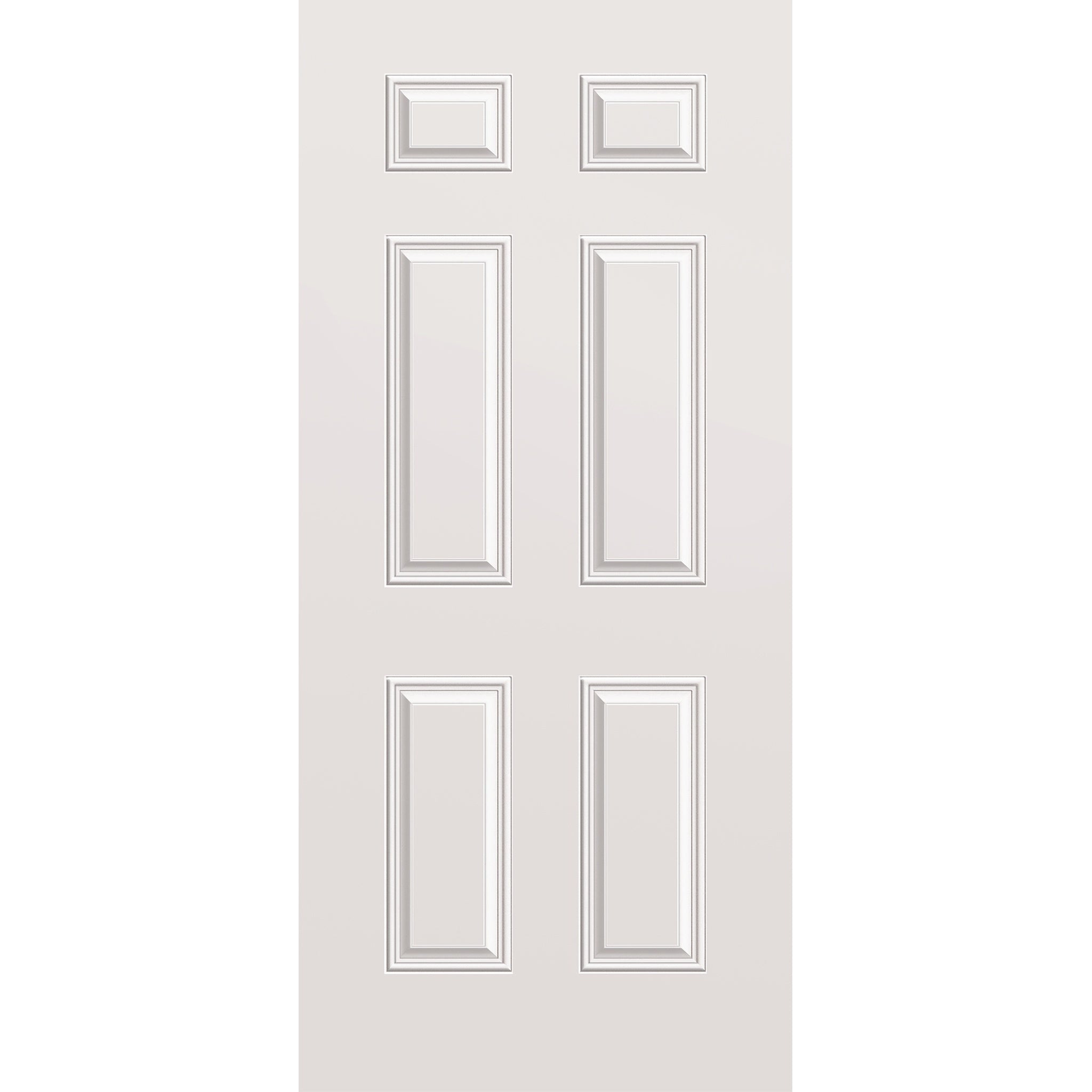 Steel edge entry door, 6 panel, 36" x 80", primed white finish