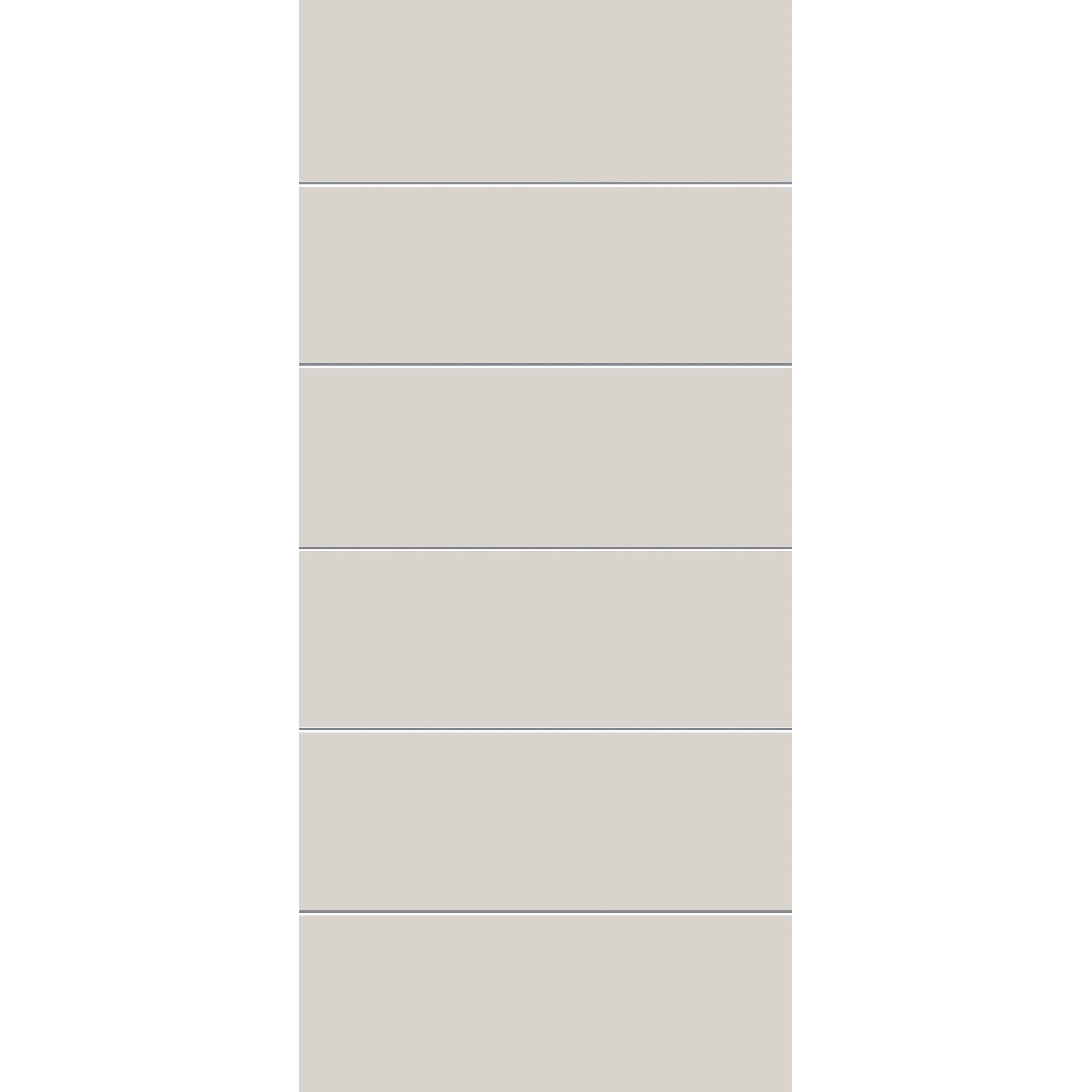 Fiberglass entry door, contemporary 5, 36" x 80", white satin smooth finish