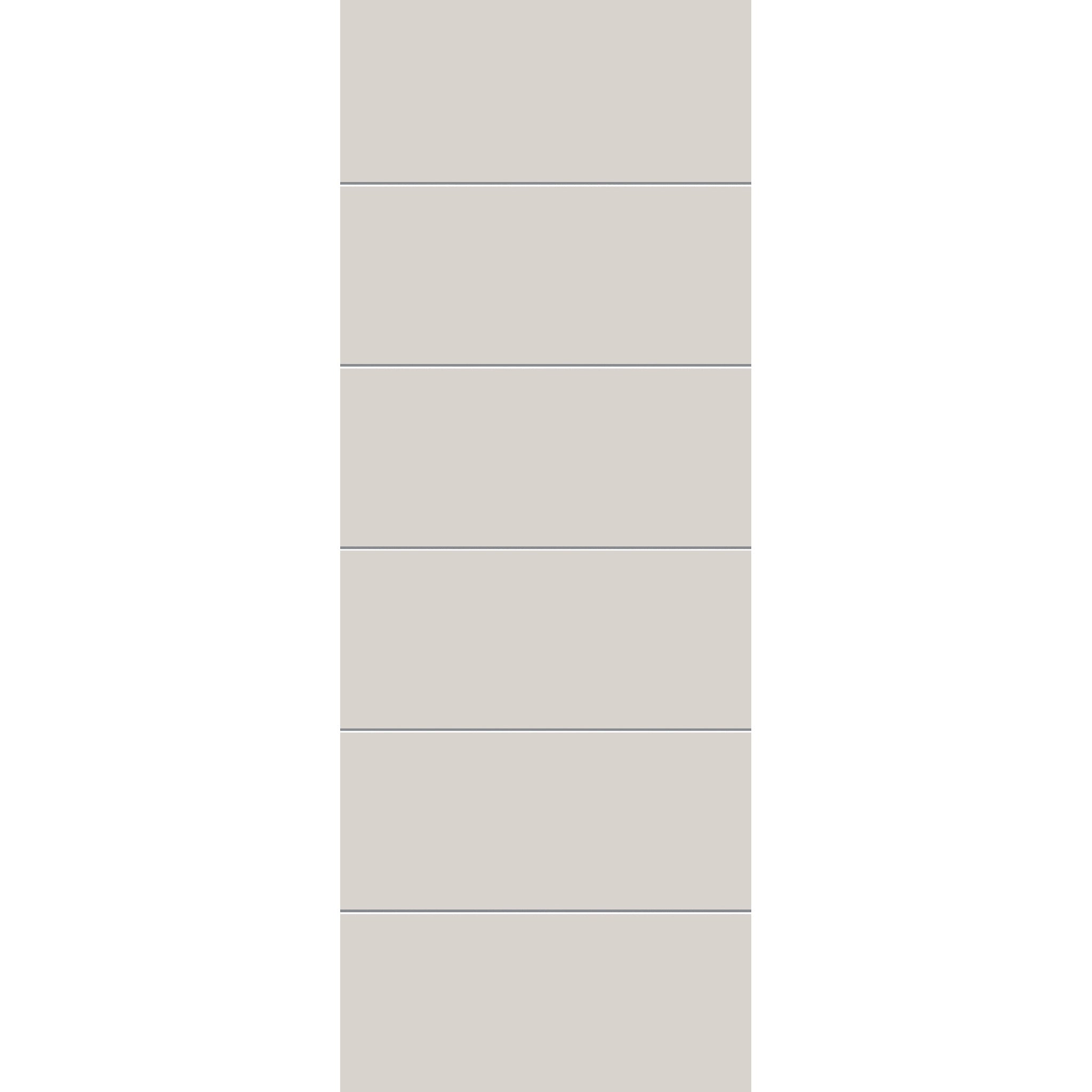 Fiberglass entry door, contemporary 5, 36" x 96", white satin smooth finish