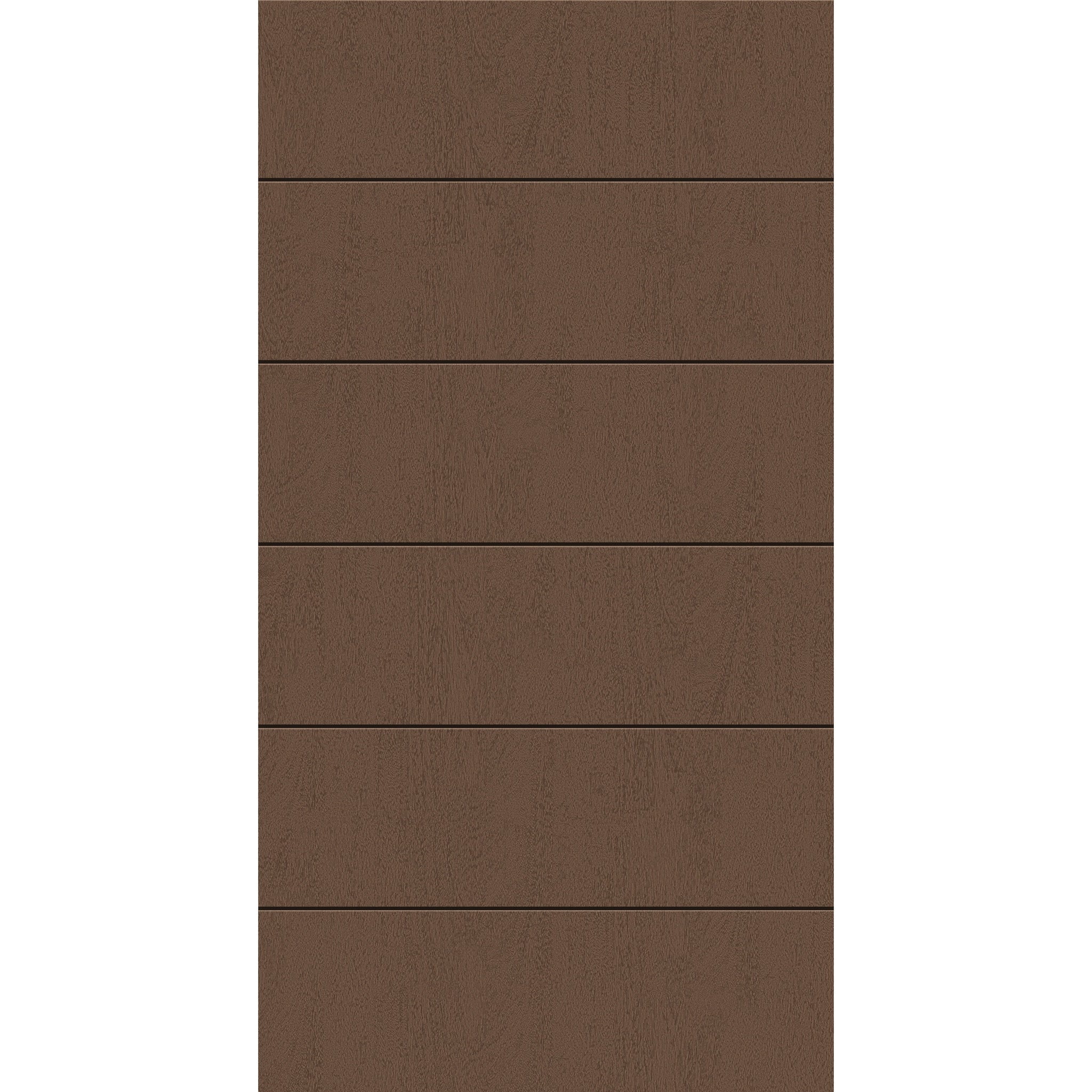 Fiberglass entry door, contemporary 5, 42" x 80", fine woodgrain finish