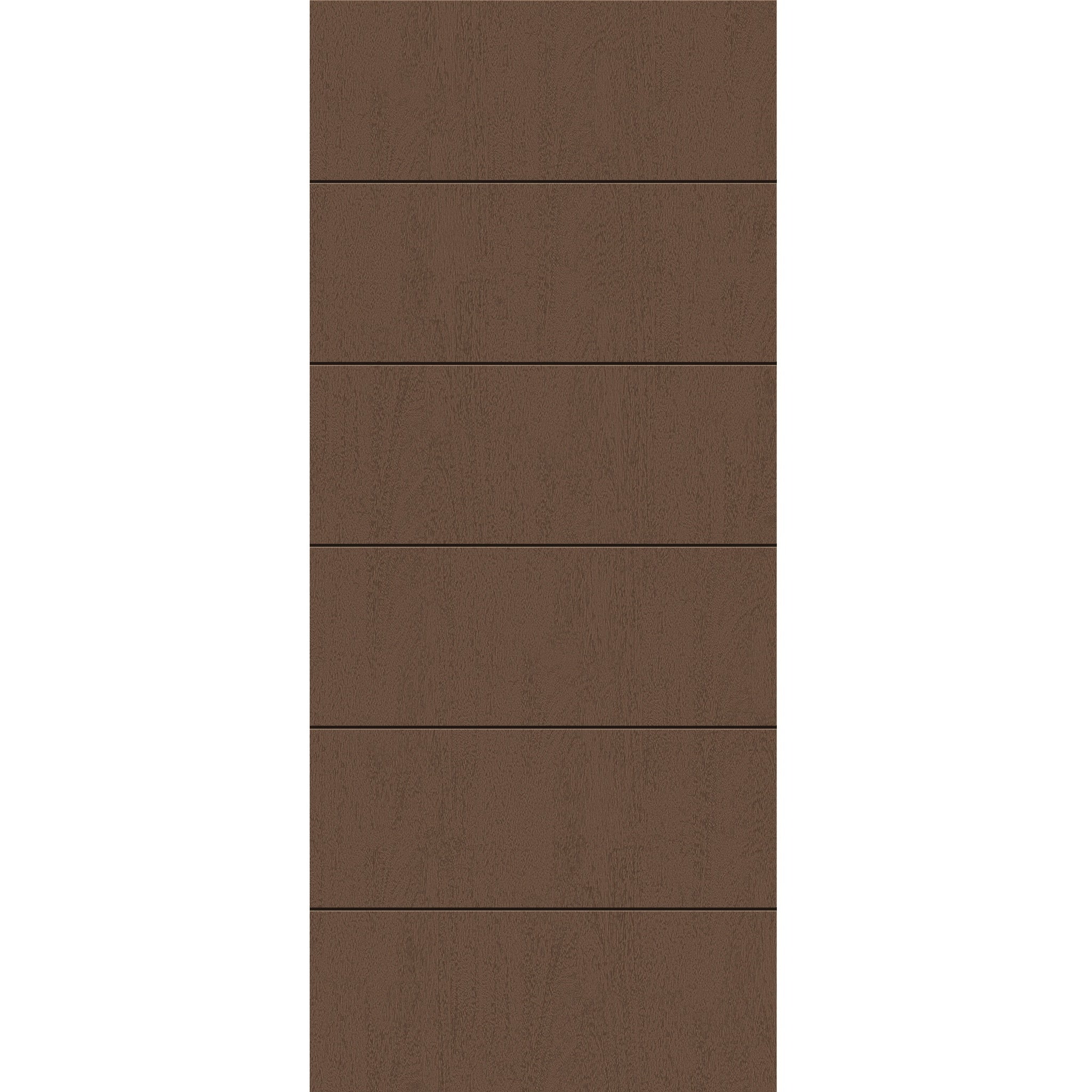 Fiberglass entry door, contemporary 5, 42" x 96", fine woodgrain finish