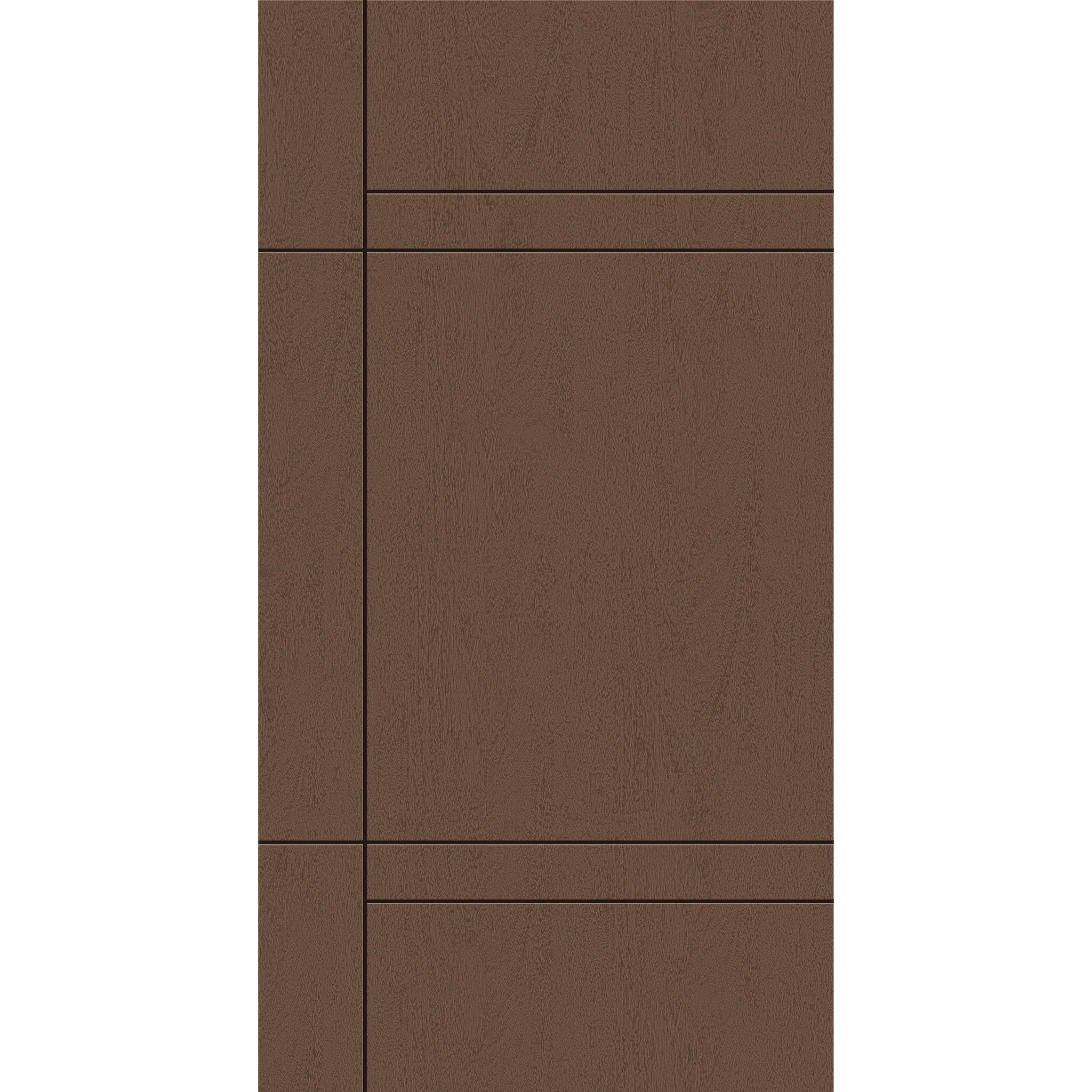 Fiberglass entry door, contemporary 12, 42" x 80", fine woodgrain finish