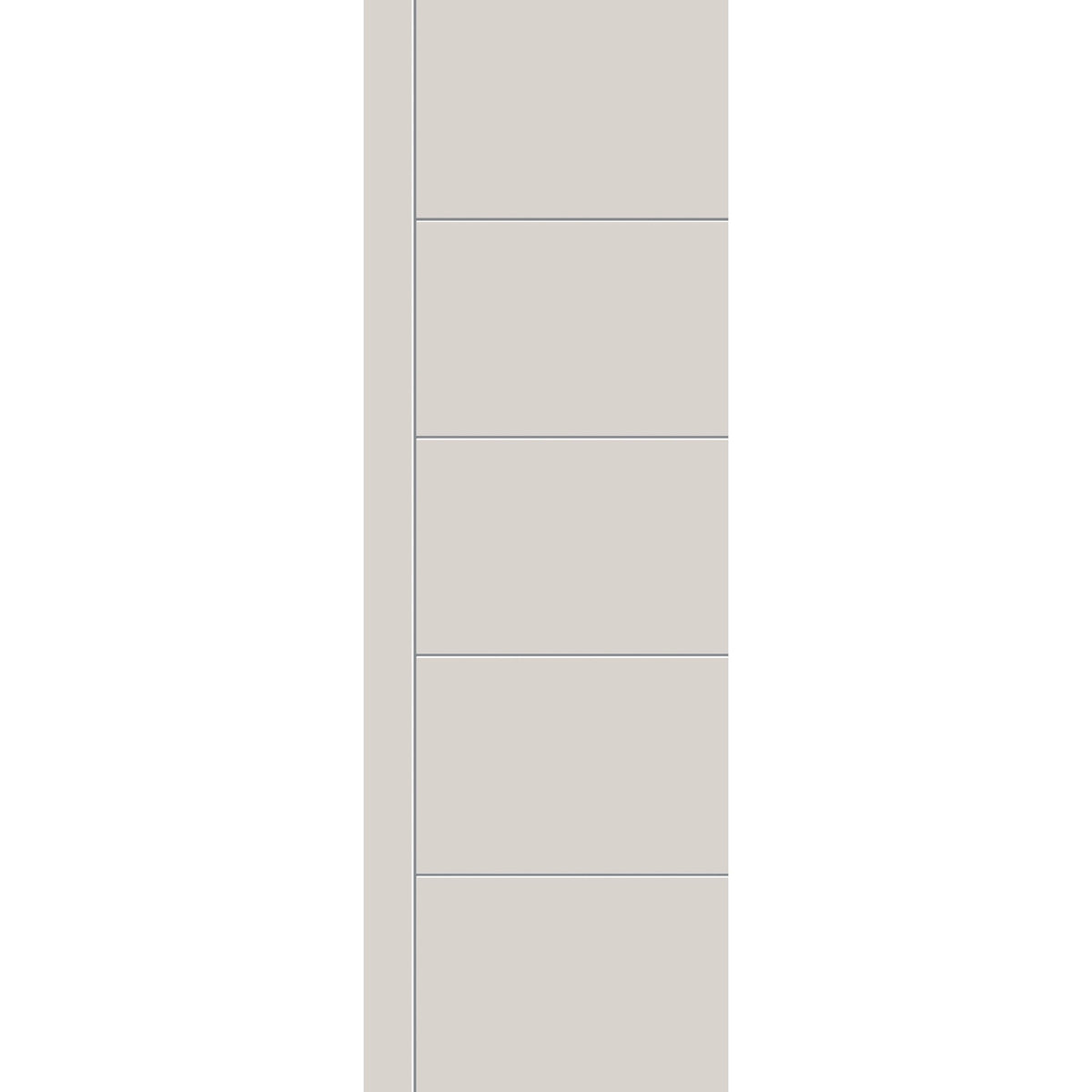 Fiberglass entry door, contemporary 14, 32" x 96", white satin smooth finish
