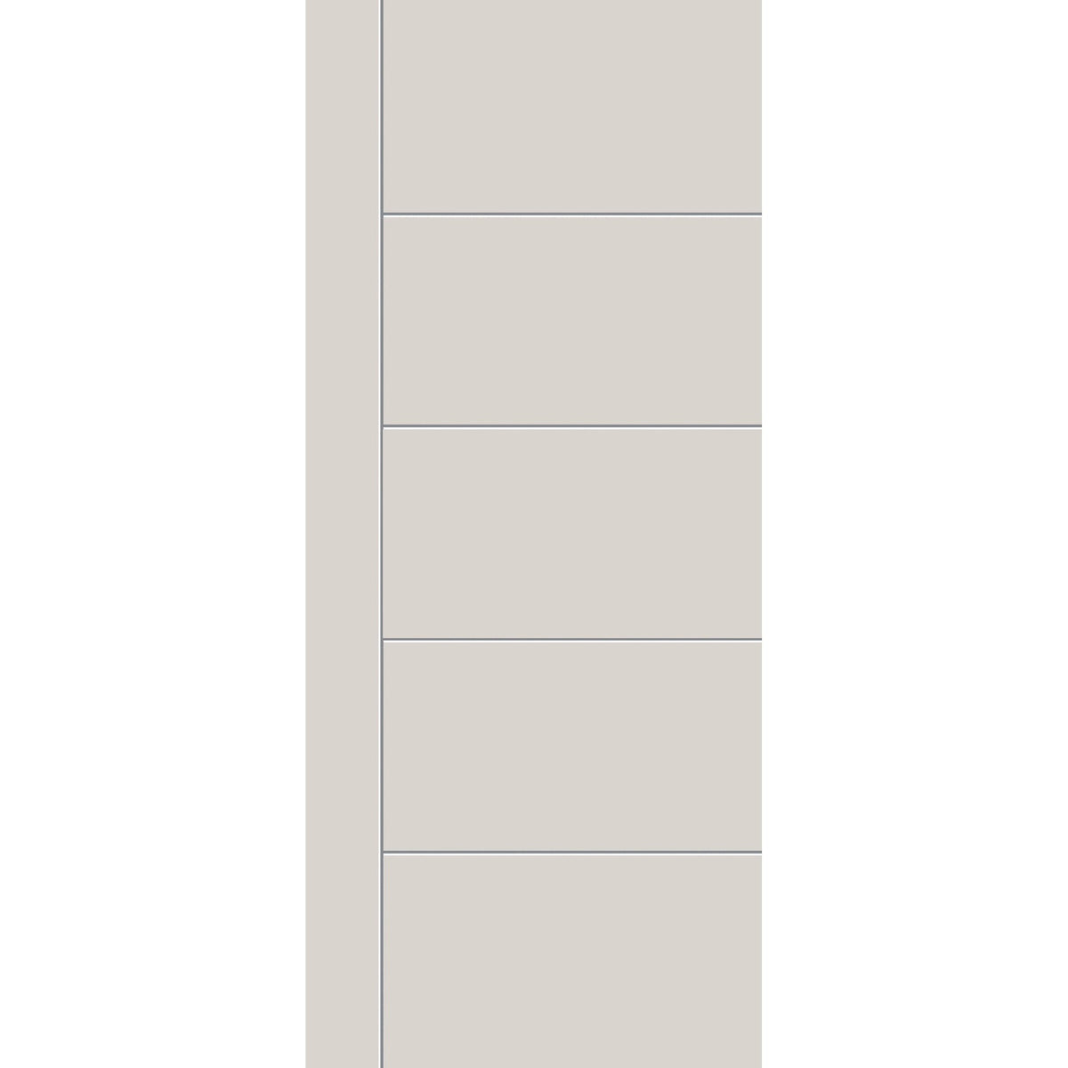 Fiberglass entry door, contemporary 14, 34" x 80", white satin smooth finish