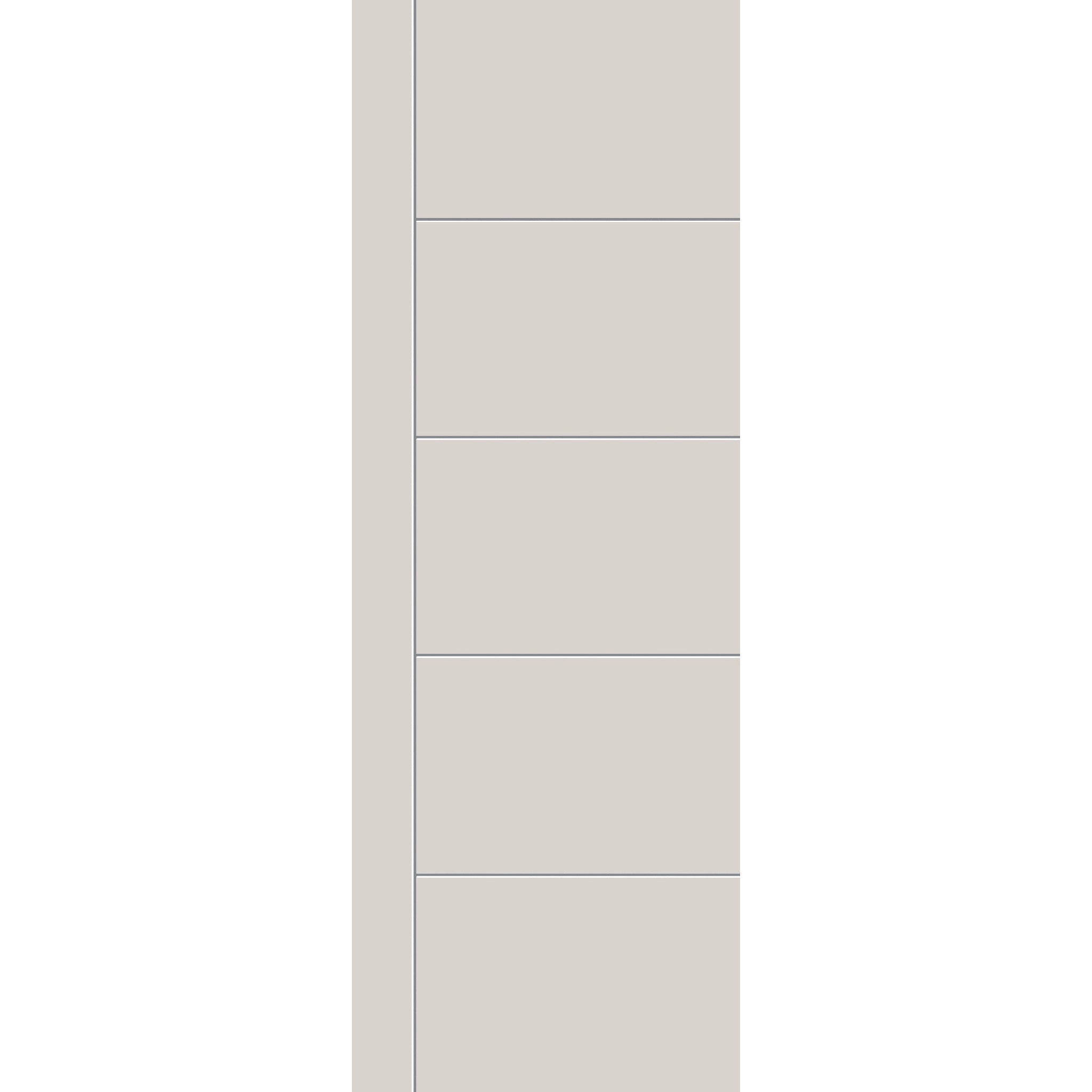 Fiberglass entry door, contemporary 14, 34" x 96", white satin smooth finish