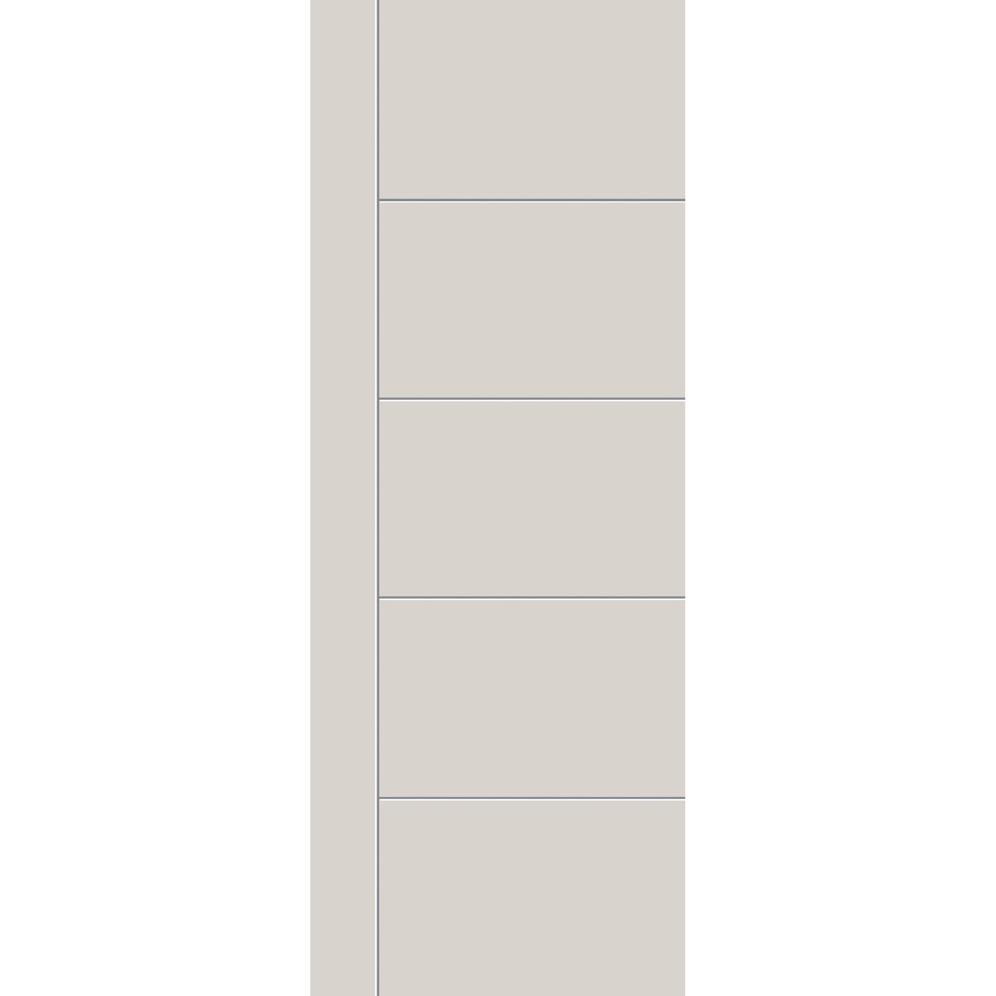 Fiberglass entry door, contemporary 14, 36" x 96", white satin smooth finish