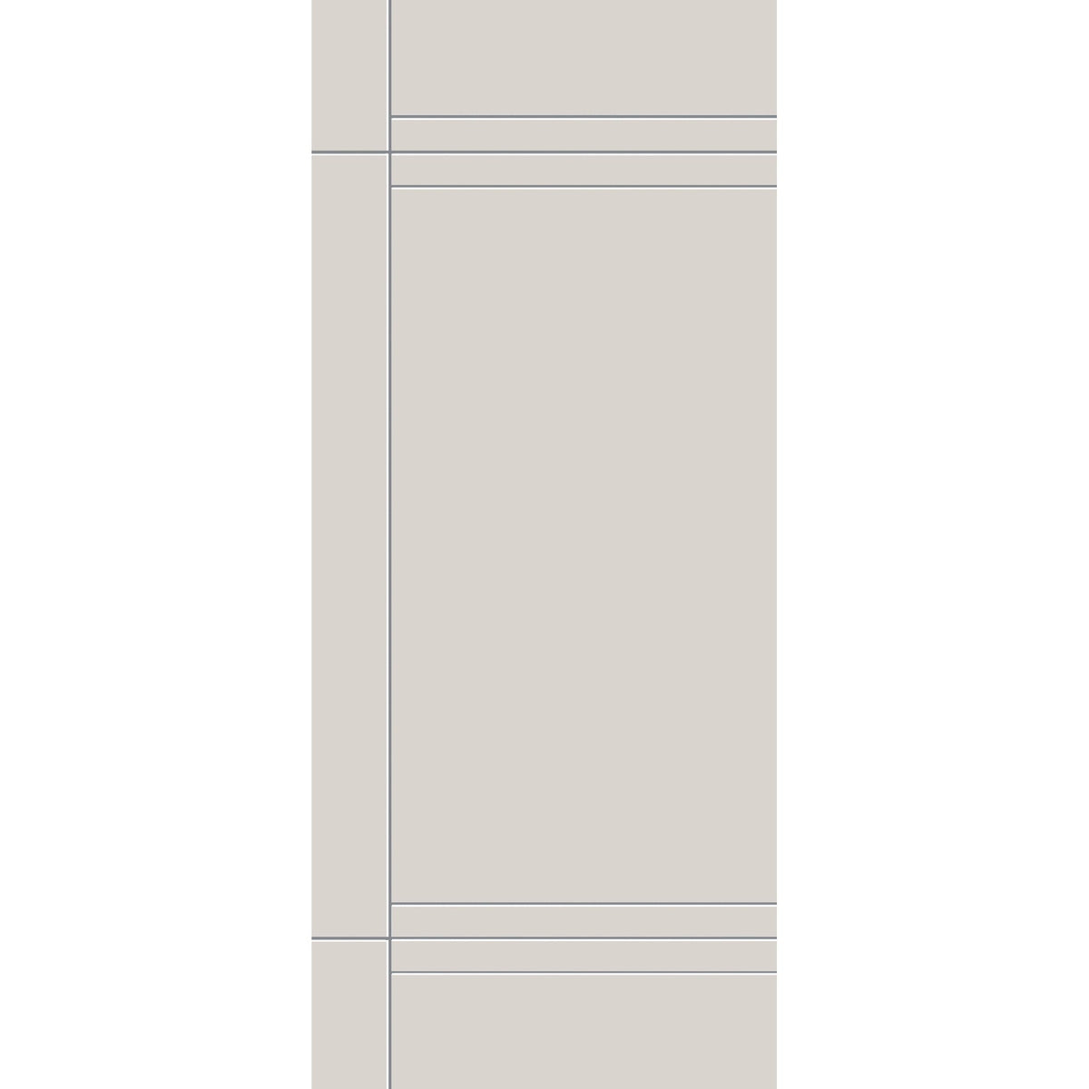 Fiberglass entry door, contemporary 16, 34" x 80", white satin smooth finish