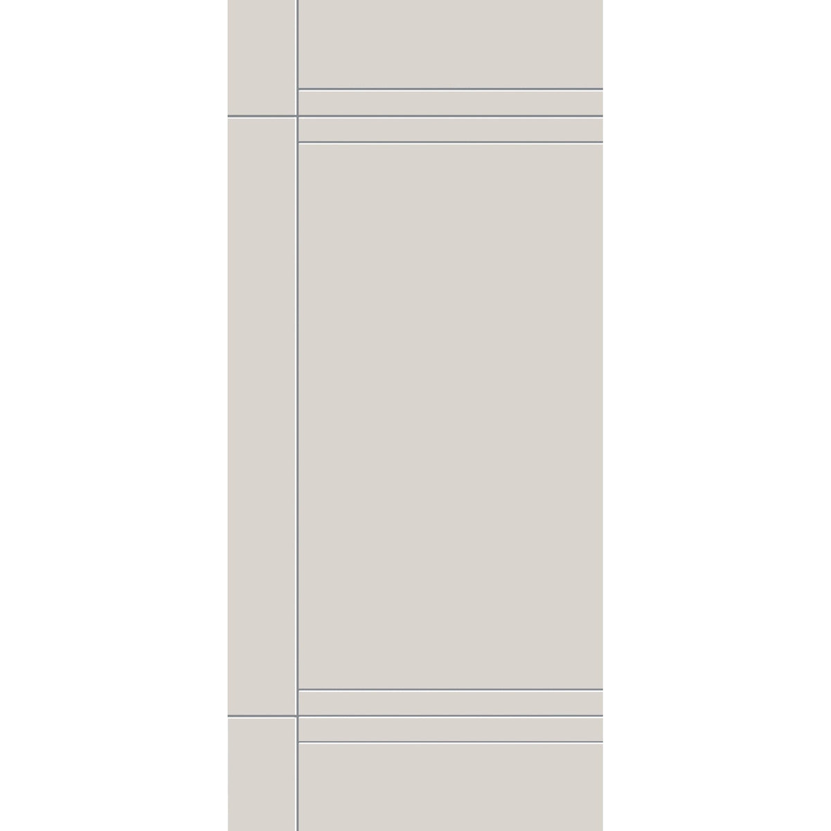 Fiberglass entry door, contemporary 16, 36" x 80", white satin smooth finish