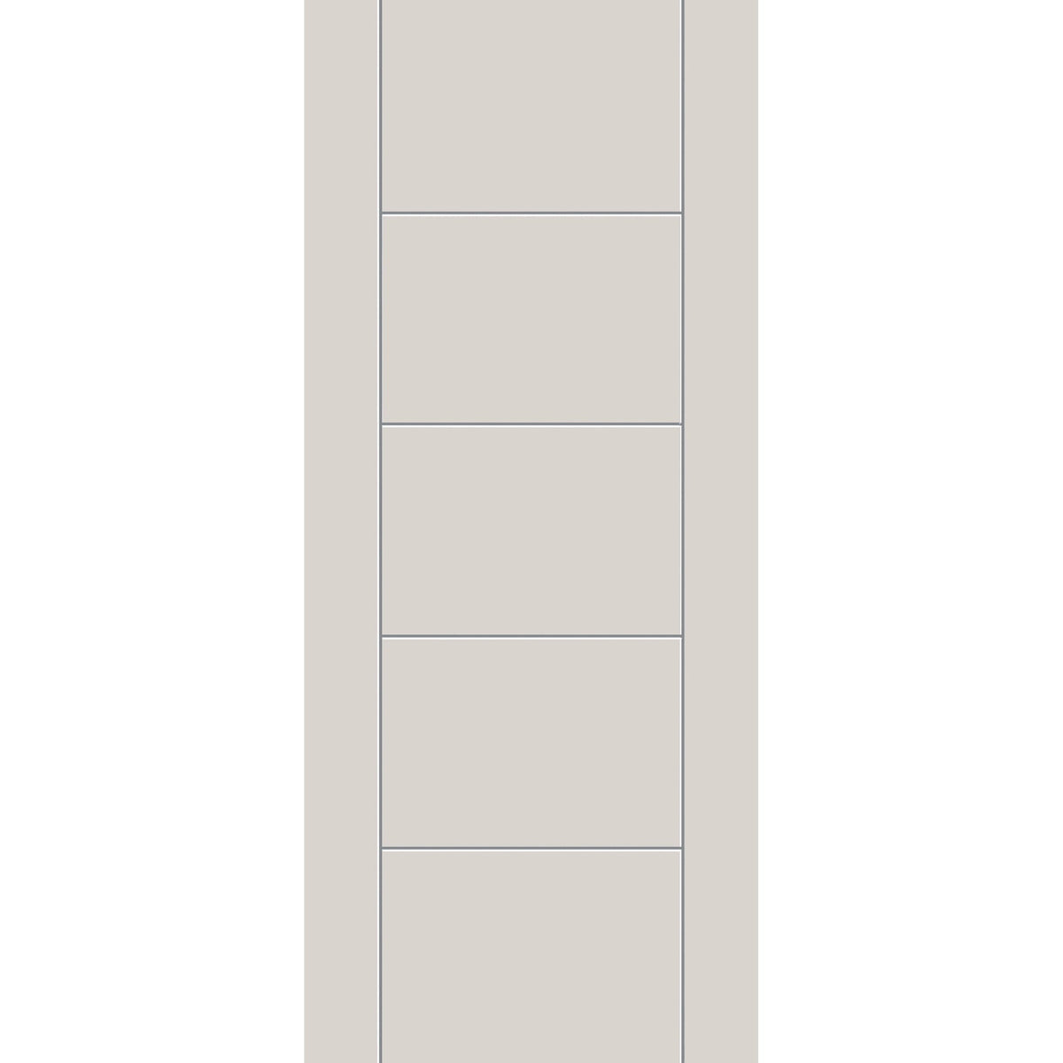 Fiberglass entry door, contemporary 24, 34" x 80", white satin smooth finish