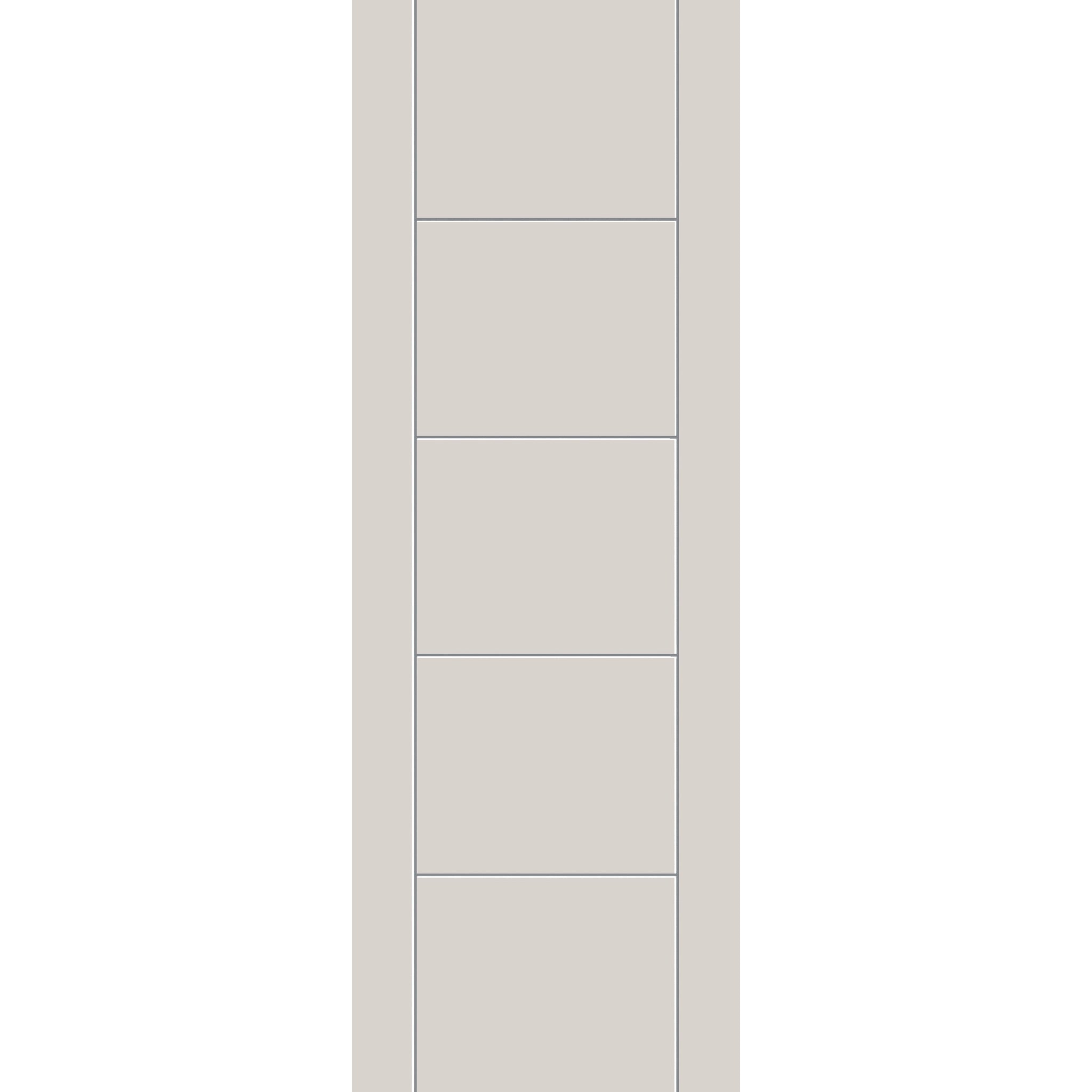 Fiberglass entry door, contemporary 24, 34" x 96", white satin smooth finish