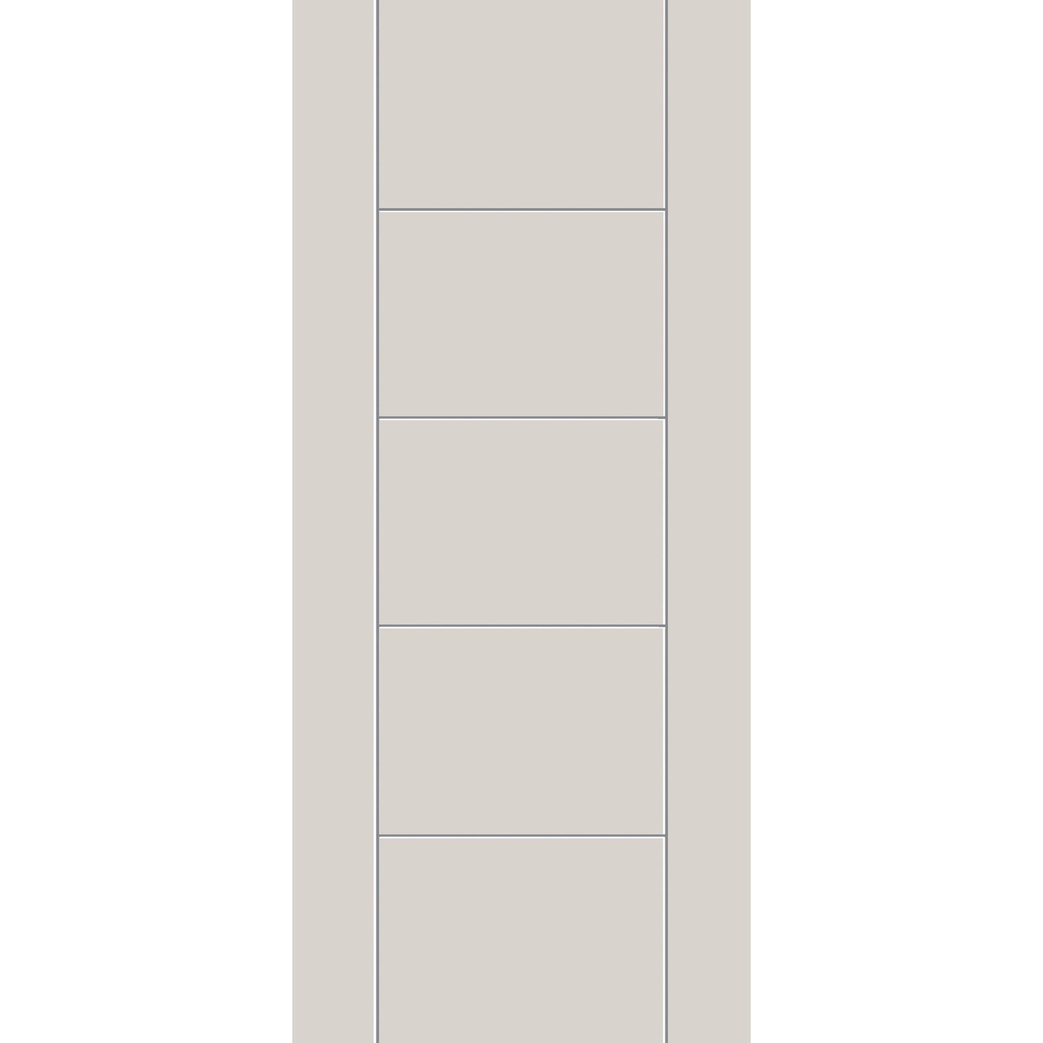 Fiberglass entry door, contemporary 24, 42" x 96", white satin smooth finish