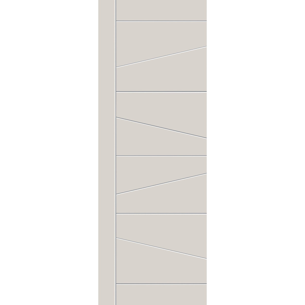 Fiberglass entry door, contemporary 29, 34" x 96", white satin smooth finish