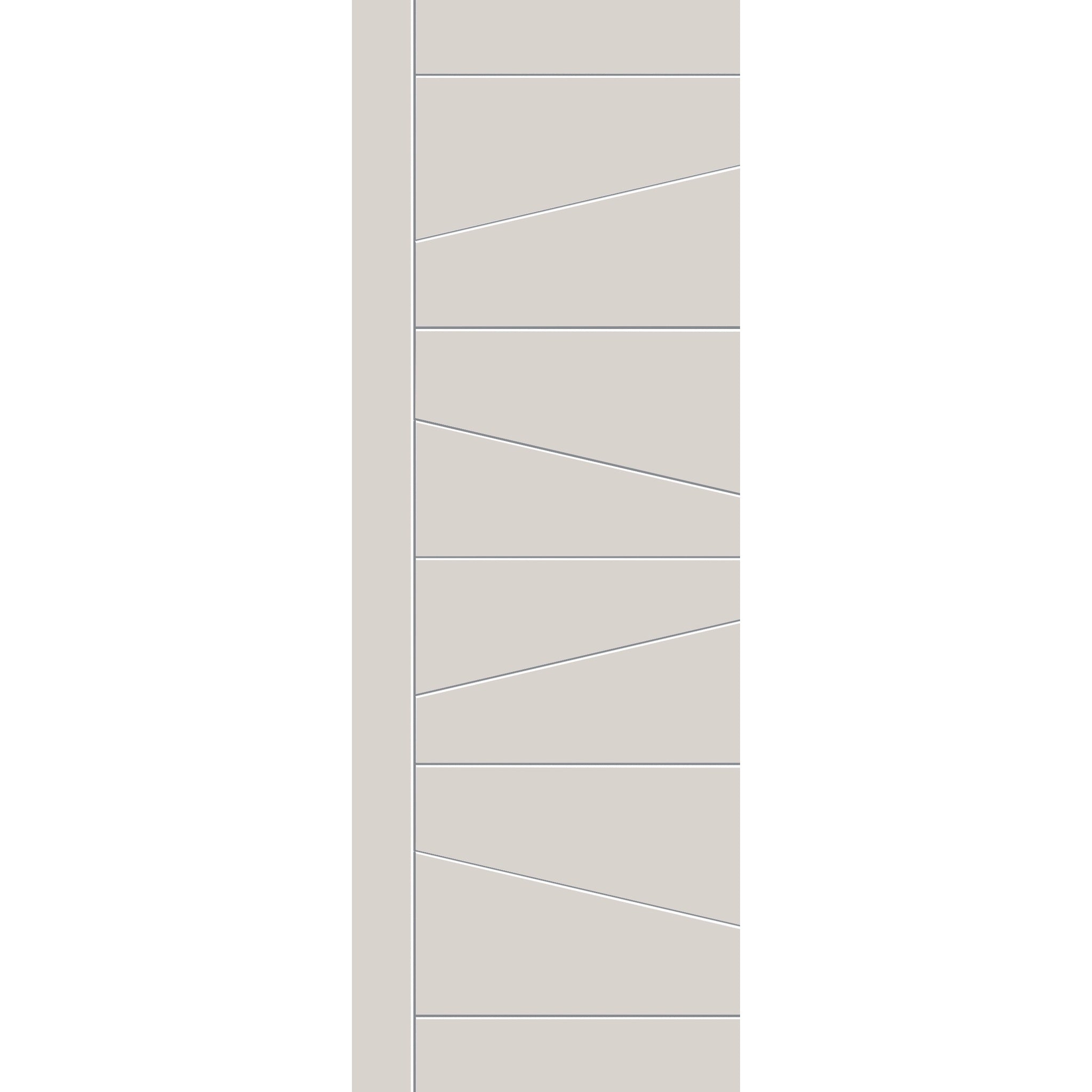 Fiberglass entry door, contemporary 29, 34" x 96", white satin smooth finish