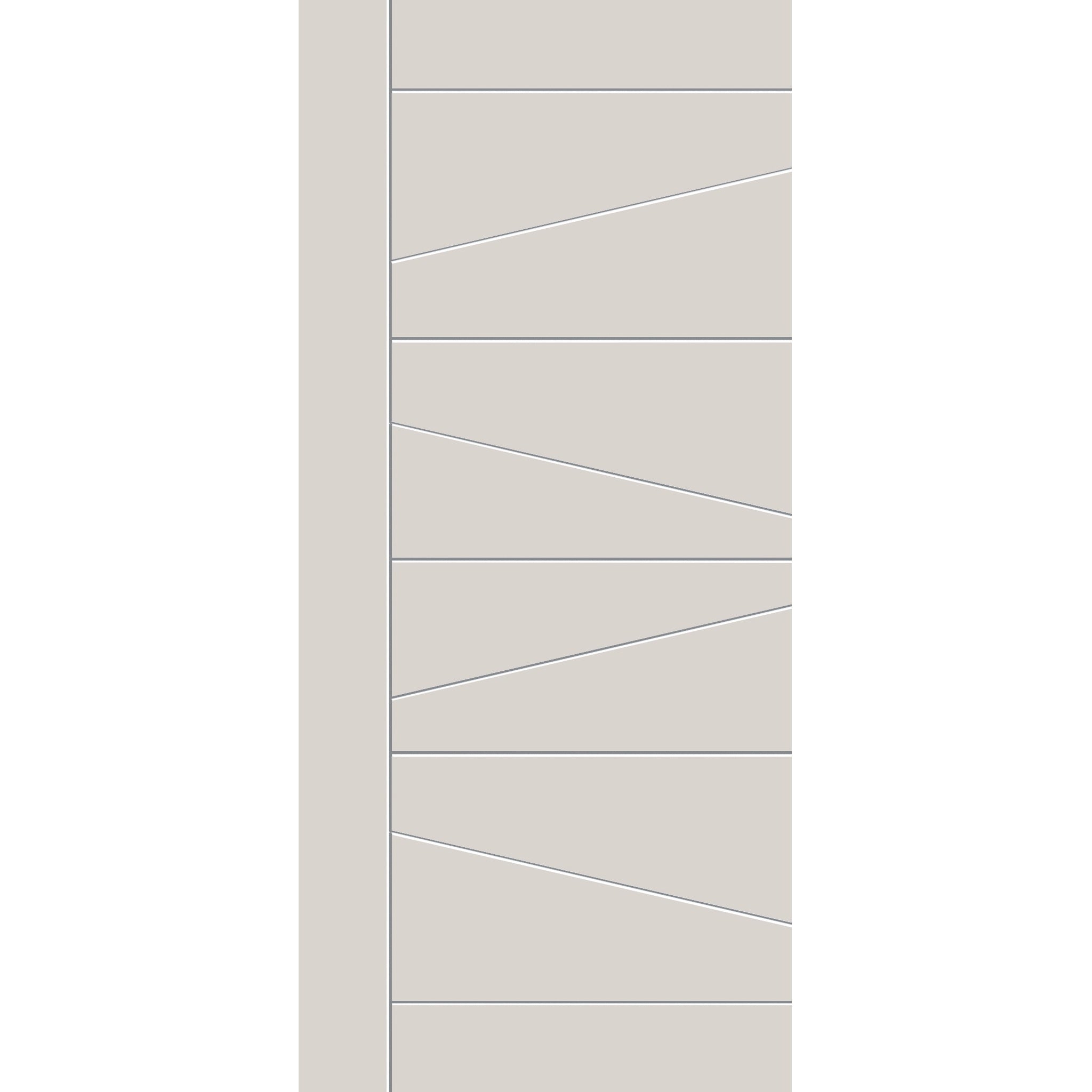 Fiberglass entry door, contemporary 29, 36" x 80", white satin smooth finish