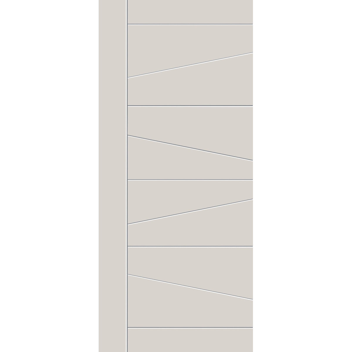 Fiberglass entry door, contemporary 29, 42" x 96", white satin smooth finish