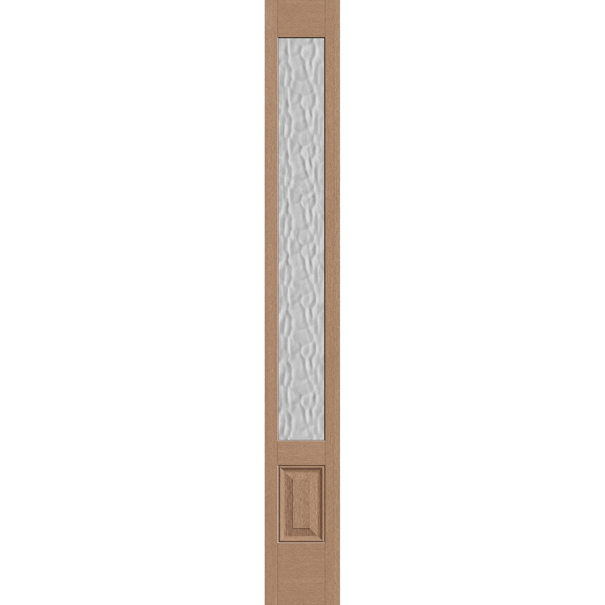 Vapor flush glazed fiberglass sidelite panel, 3/4 lite, 12" x 96", tan woodgrain finish