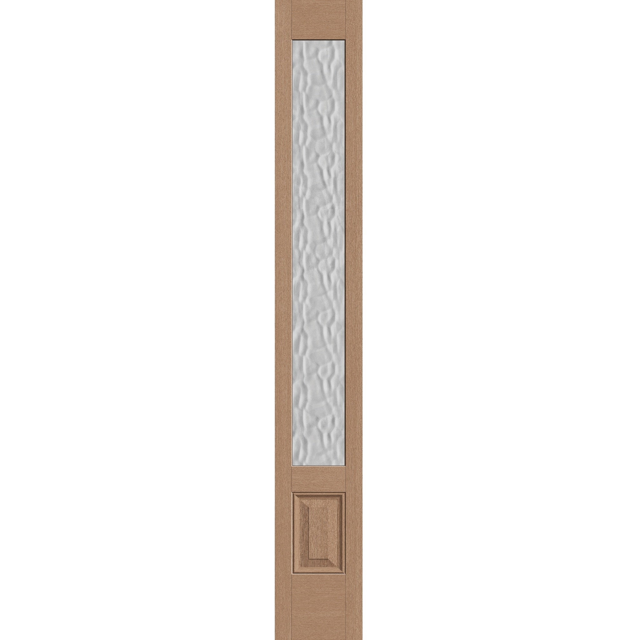 Vapor flush glazed fiberglass sidelite panel, 3/4 lite, 14" x 96", tan woodgrain finish