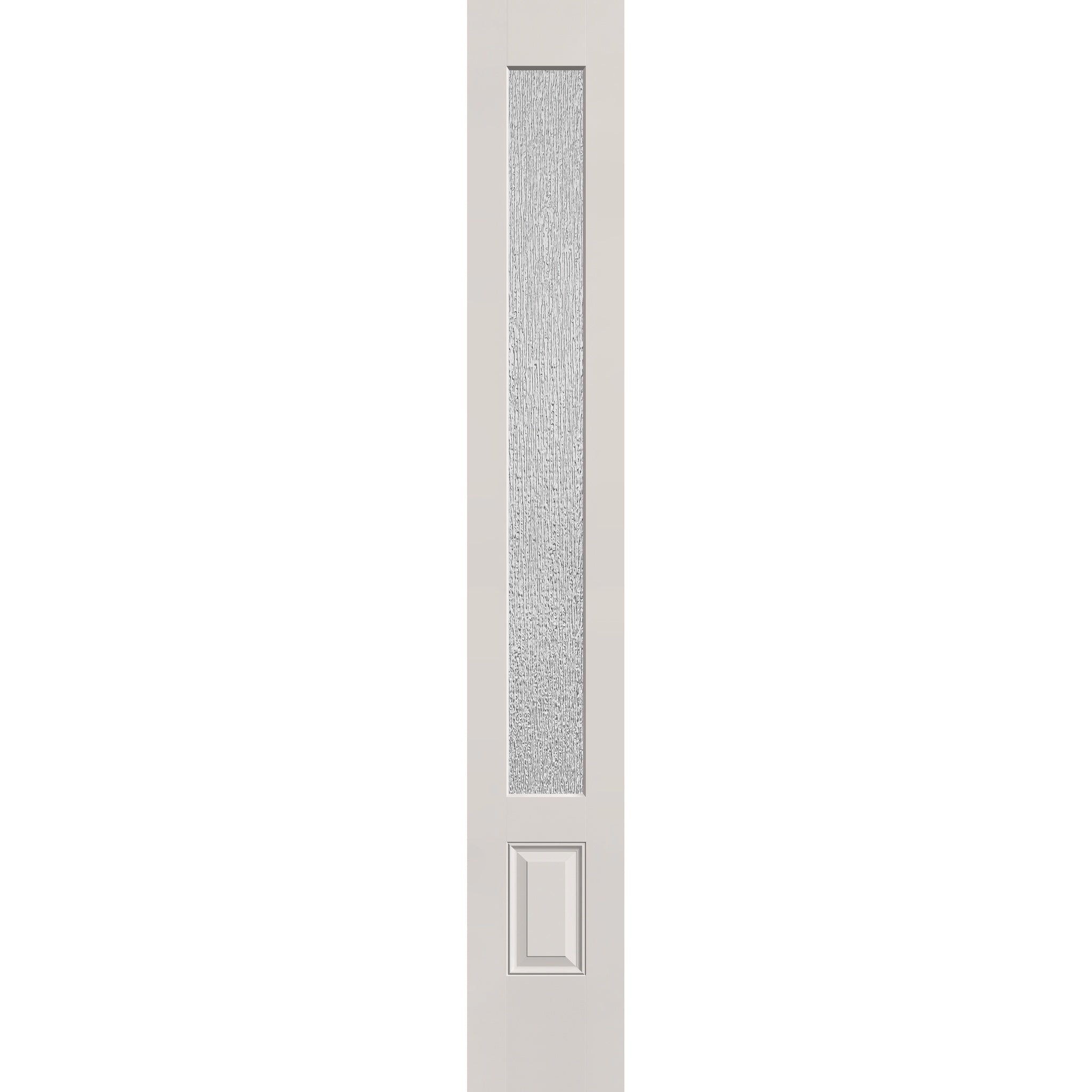 Rain flush glazed fiberglass sidelite panel, 3/4 lite, 14" x 96", white satin smooth finish