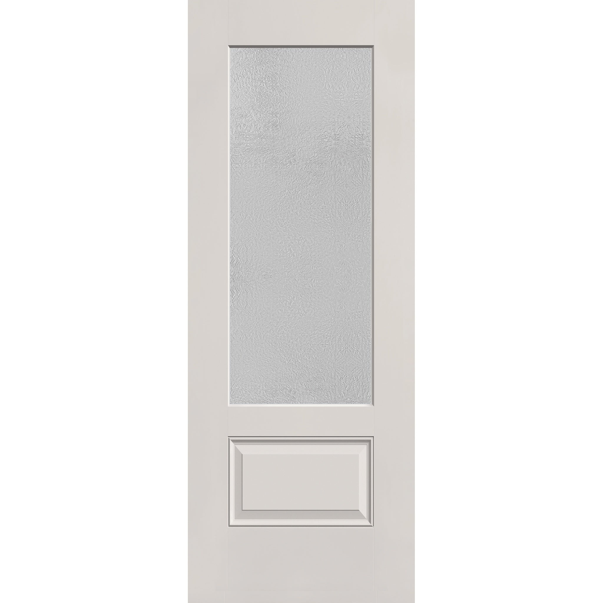 Micro-Granite flush glazed fiberglass entry door, 3/4 lite, 30" x 80", white satin smooth finish