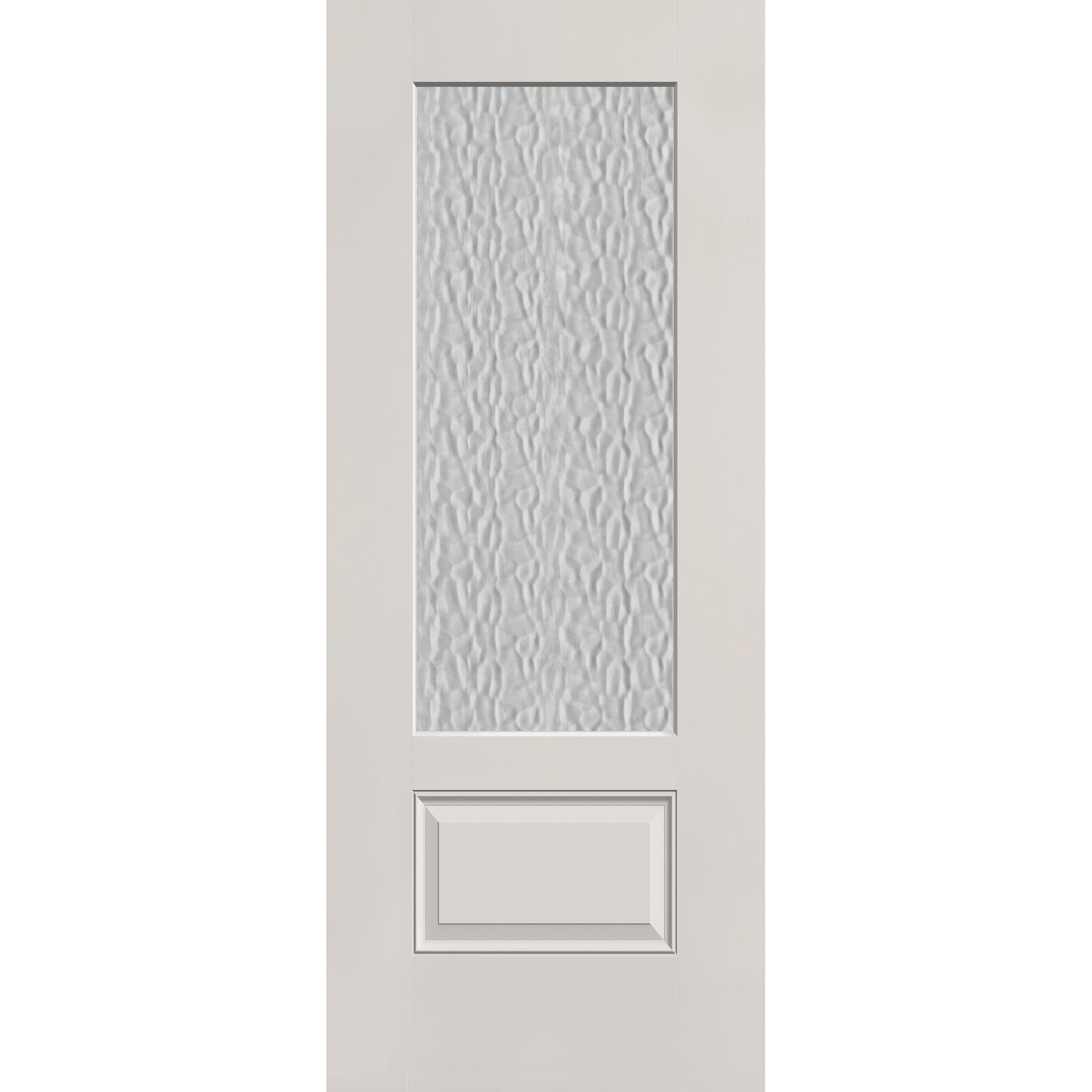 Vapor flush glazed fiberglass entry door, 3/4 lite, 32" x 80", white satin smooth finish