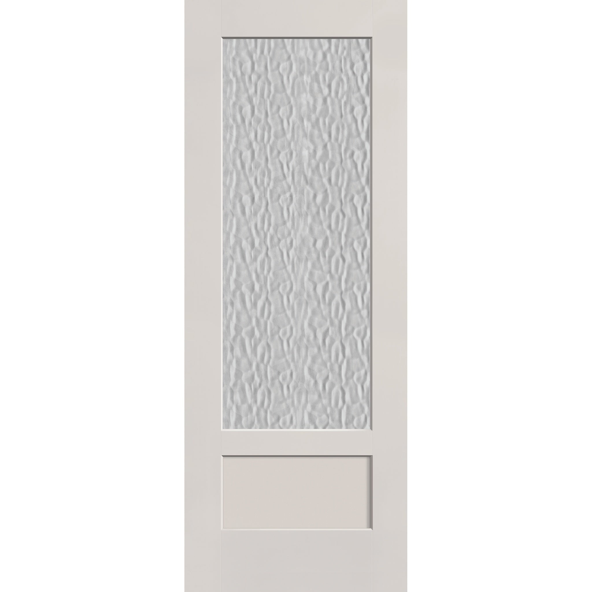Vapor flush glazed fiberglass entry door, 3/4 lite shaker, 36" x 96", white satin smooth finish