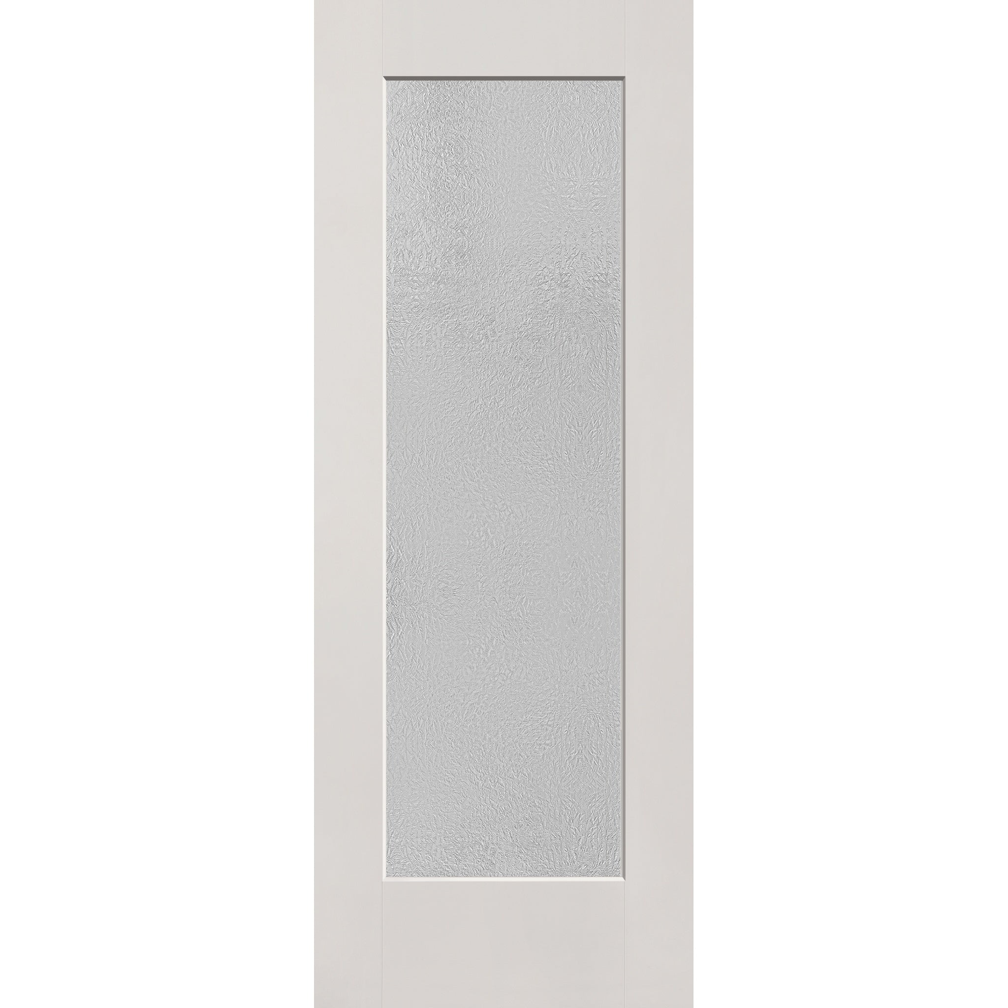 Micro-Granite flush glazed hurricane-rated fiberglass entry door, full lite, 30" x 80", white satin smooth finish