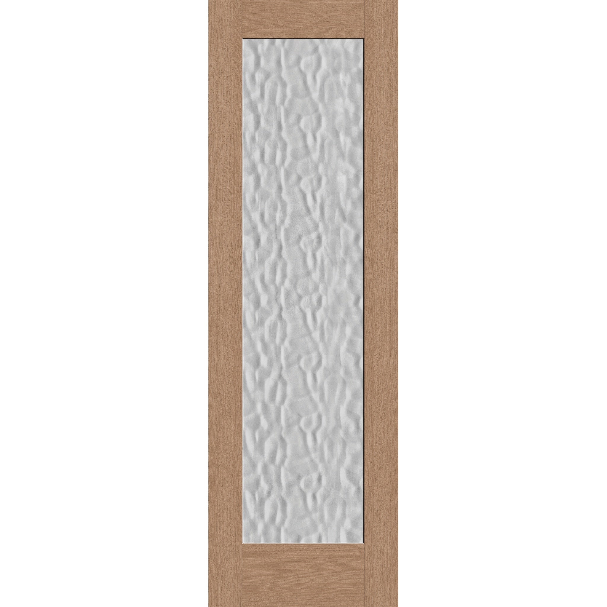 Vapor flush glazed fiberglass entry door, full lite, 30" x 96", tan woodgrain finish