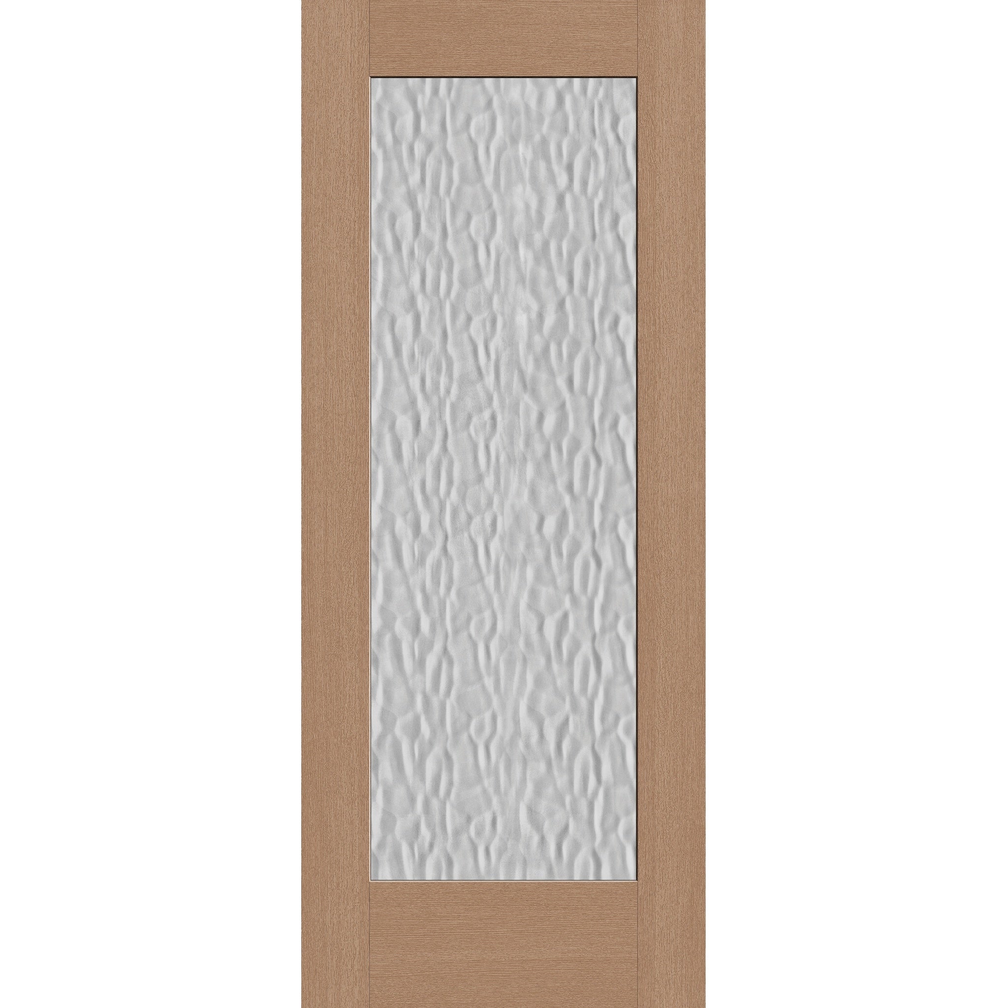 Vapor flush glazed fiberglass entry door, full lite, 32" x 80", tan woodgrain finish