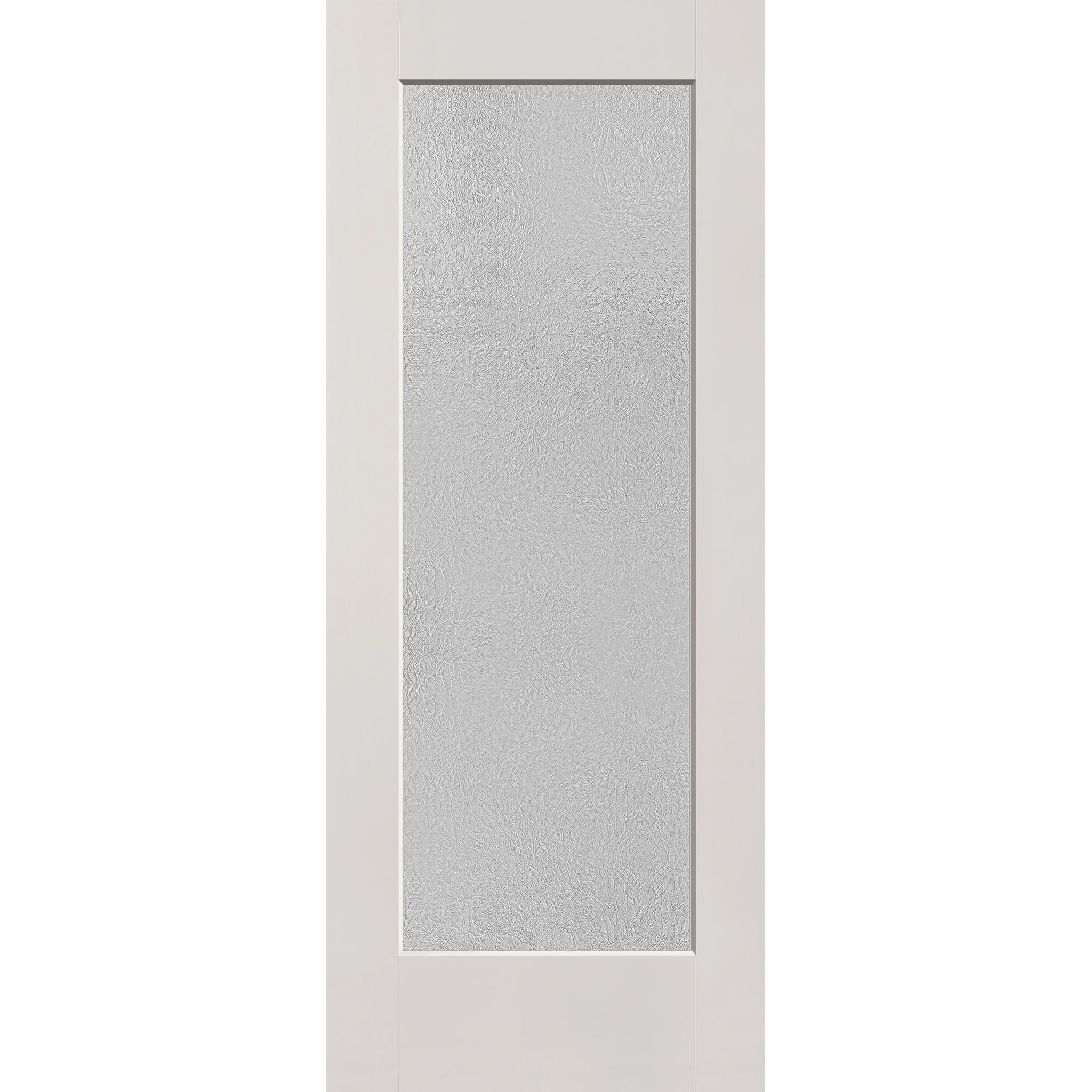 Micro-Granite flush glazed fiberglass entry door, full lite, 32" x 80", white satin smooth finish