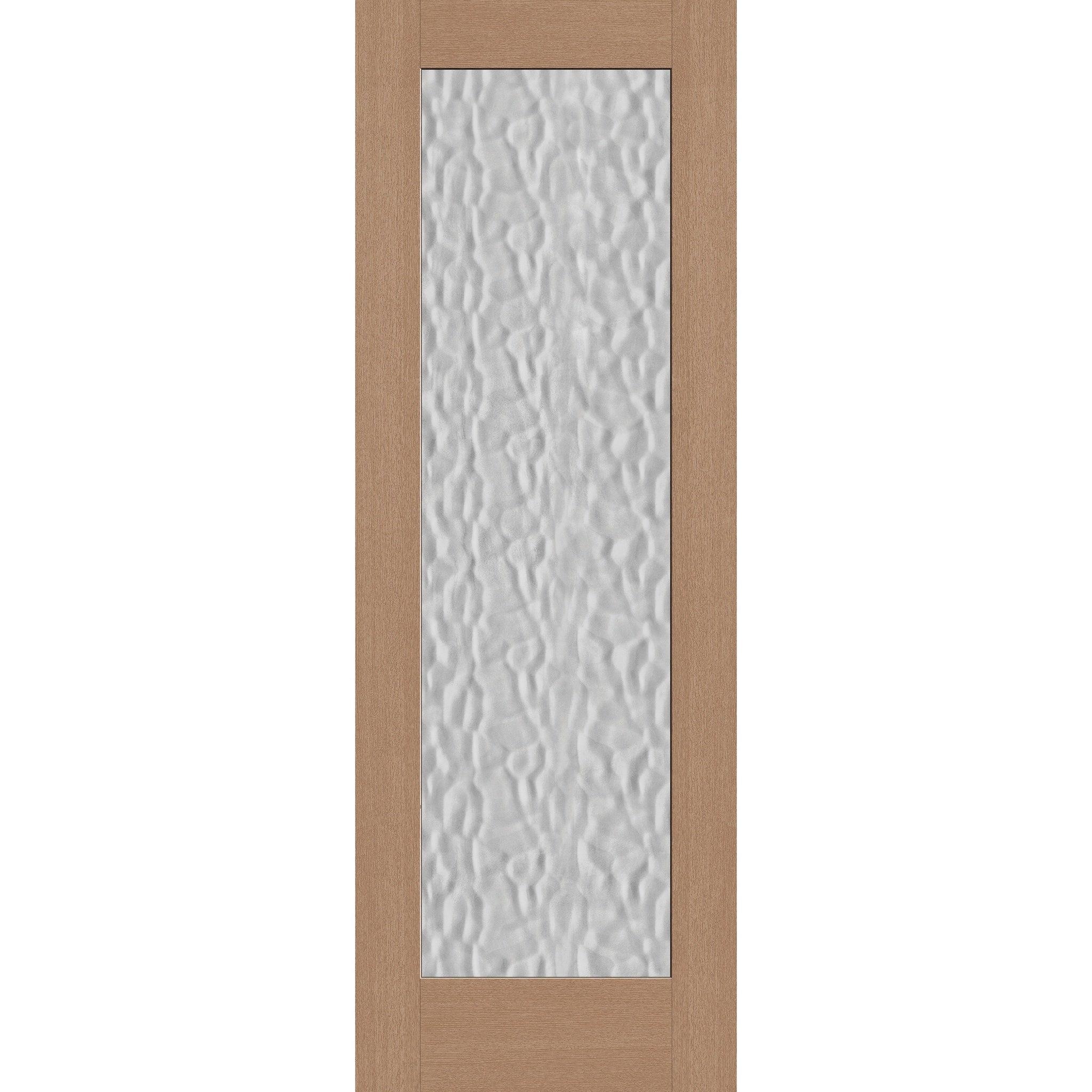 Vapor flush glazed fiberglass entry door, full lite, 34" x 96", tan woodgrain finish