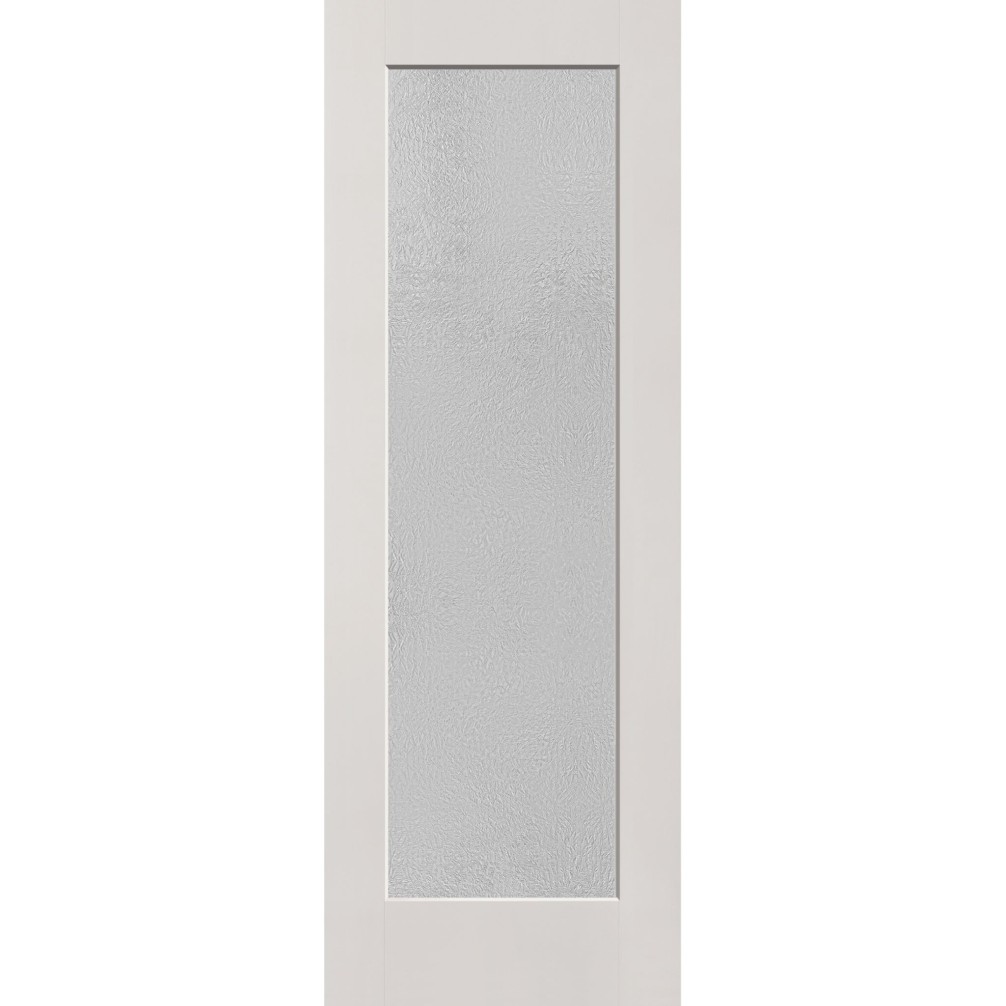 Micro-Granite flush glazed fiberglass entry door, full lite, 34" x 96", white satin smooth finish