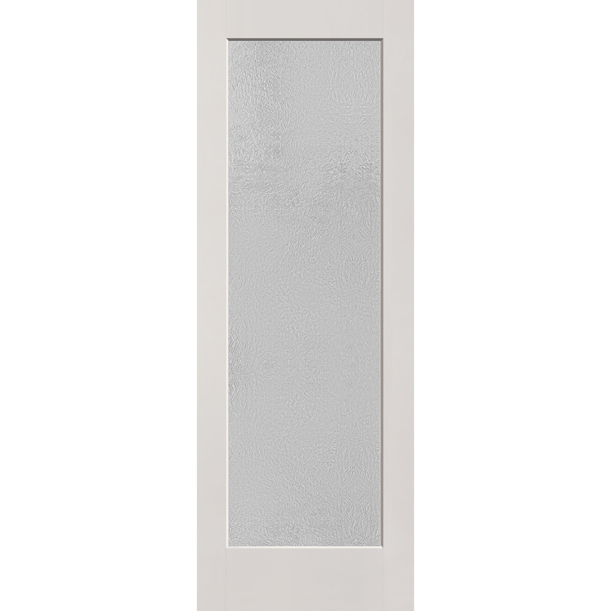 Micro-Granite flush glazed fiberglass entry door, full lite, 34" x 96", white satin smooth finish