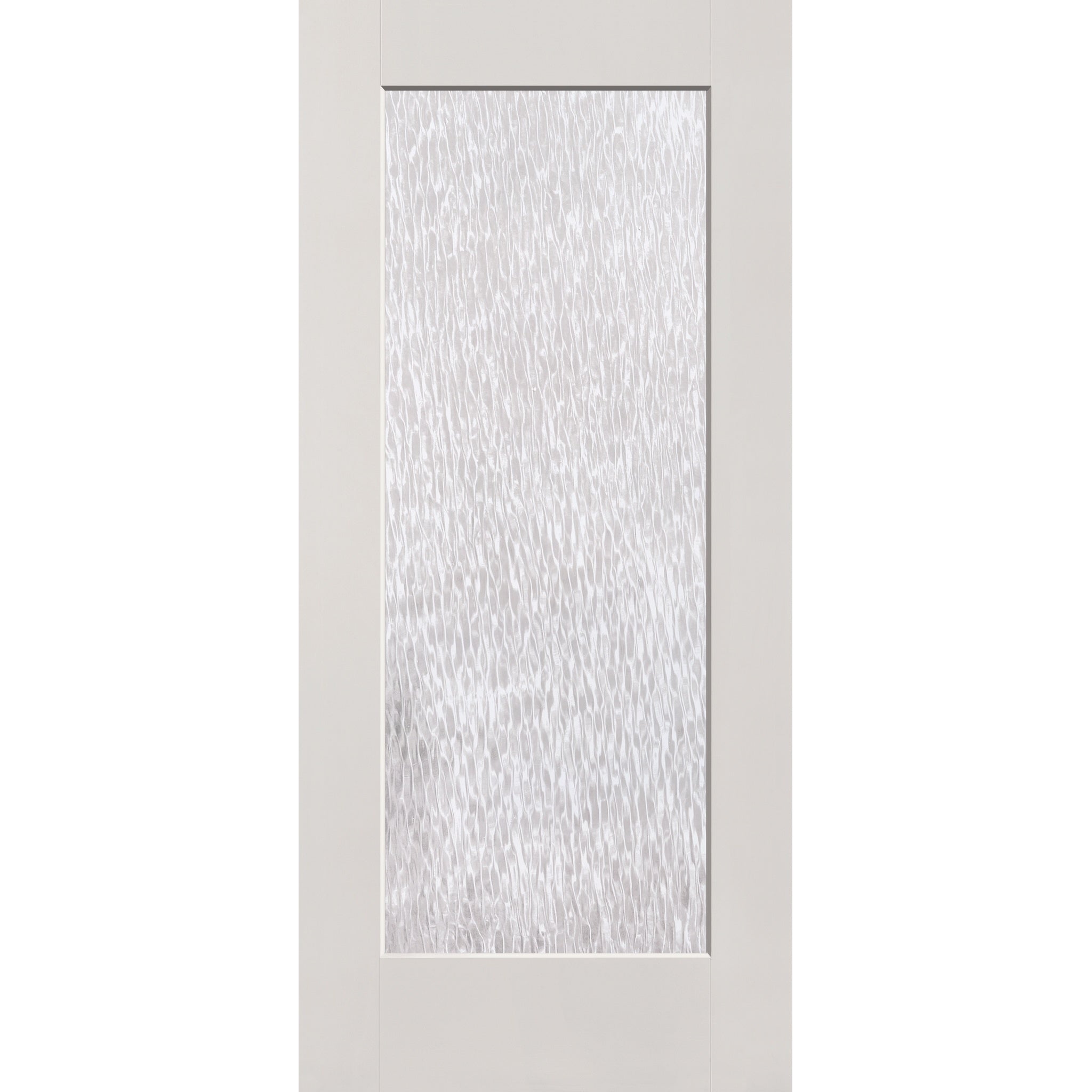 Double Waterglass flush glazed fiberglass entry door, full lite, 36" x 80", white satin smooth finish