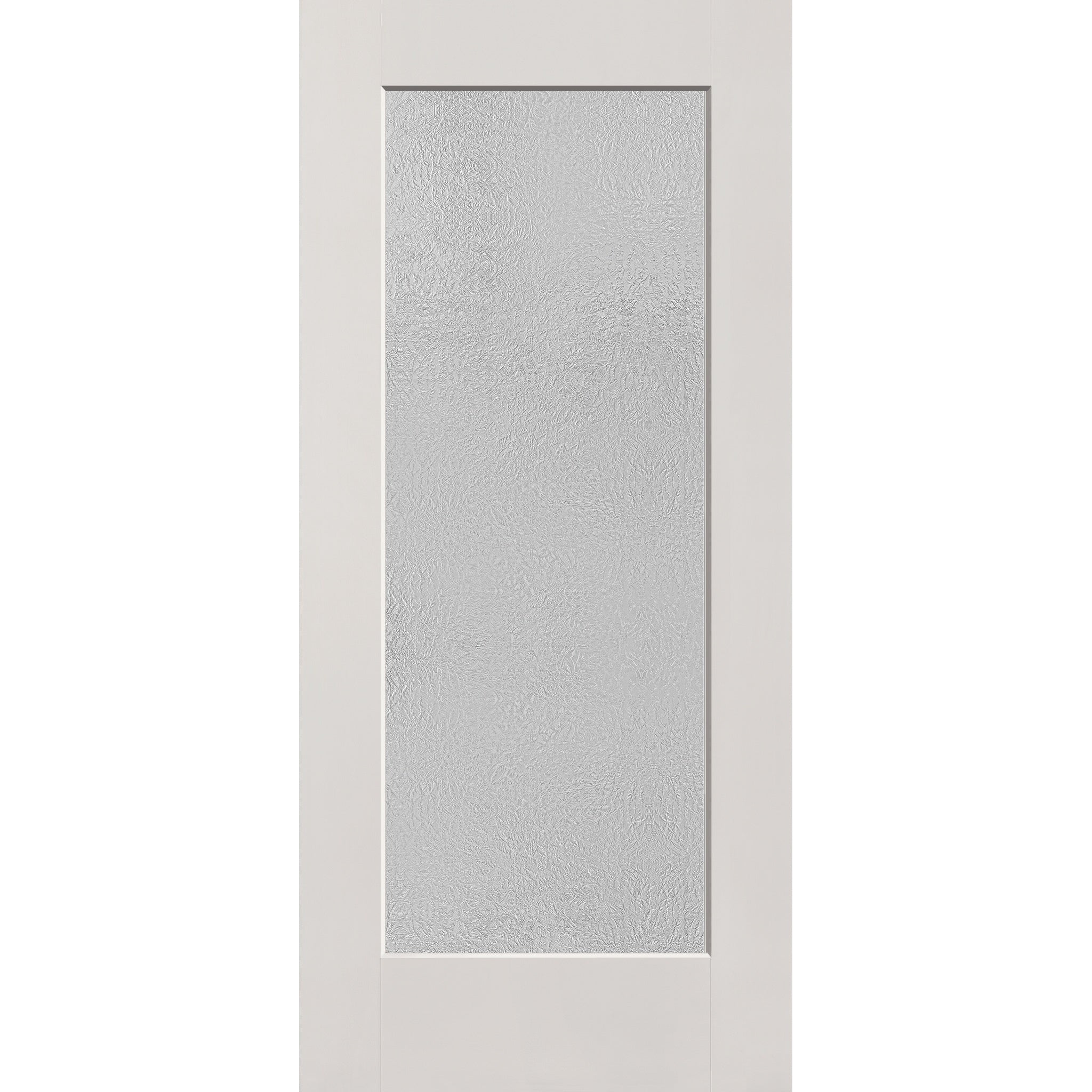 Micro-Granite flush glazed fiberglass entry door, full lite, 36" x 80", white satin smooth finish